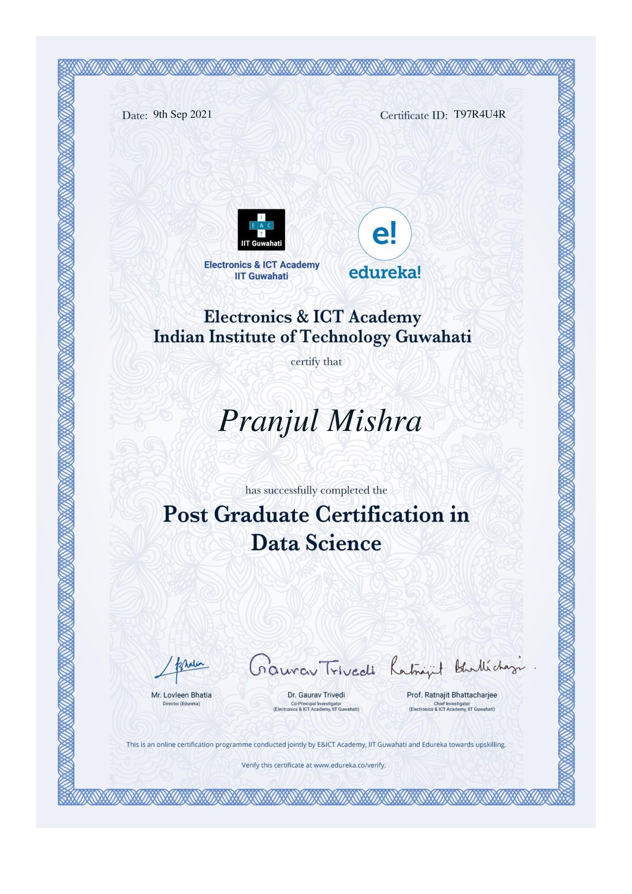 certificate!