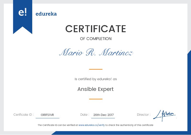 certificate!
