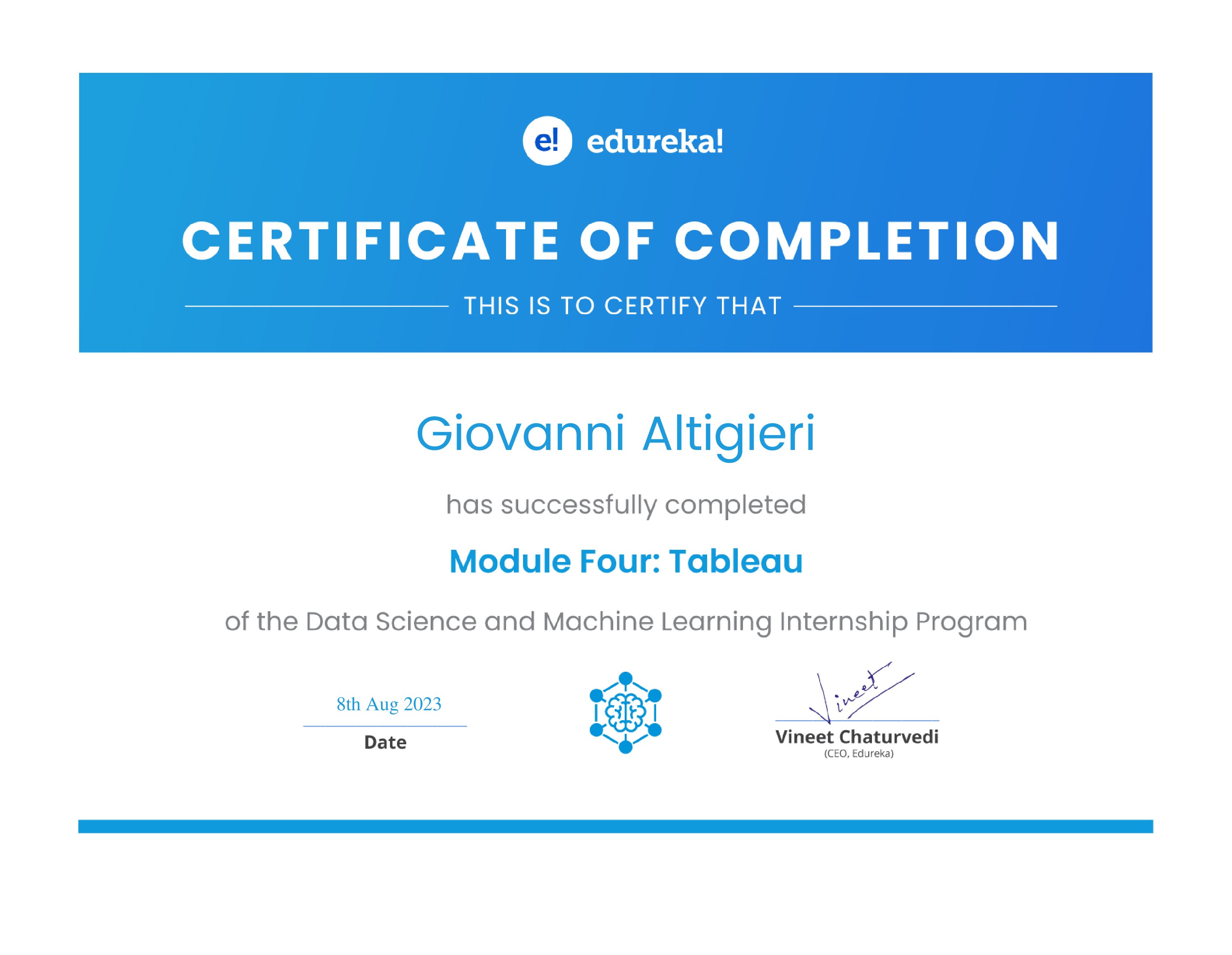 certificate!