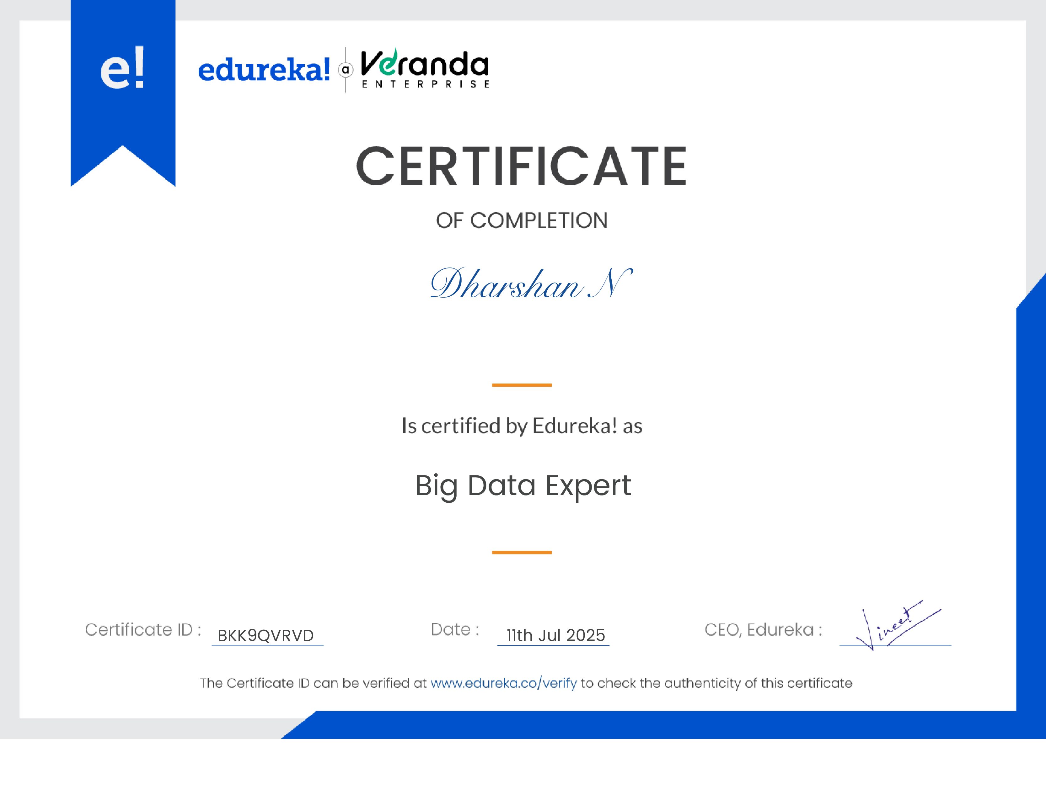 certificate!