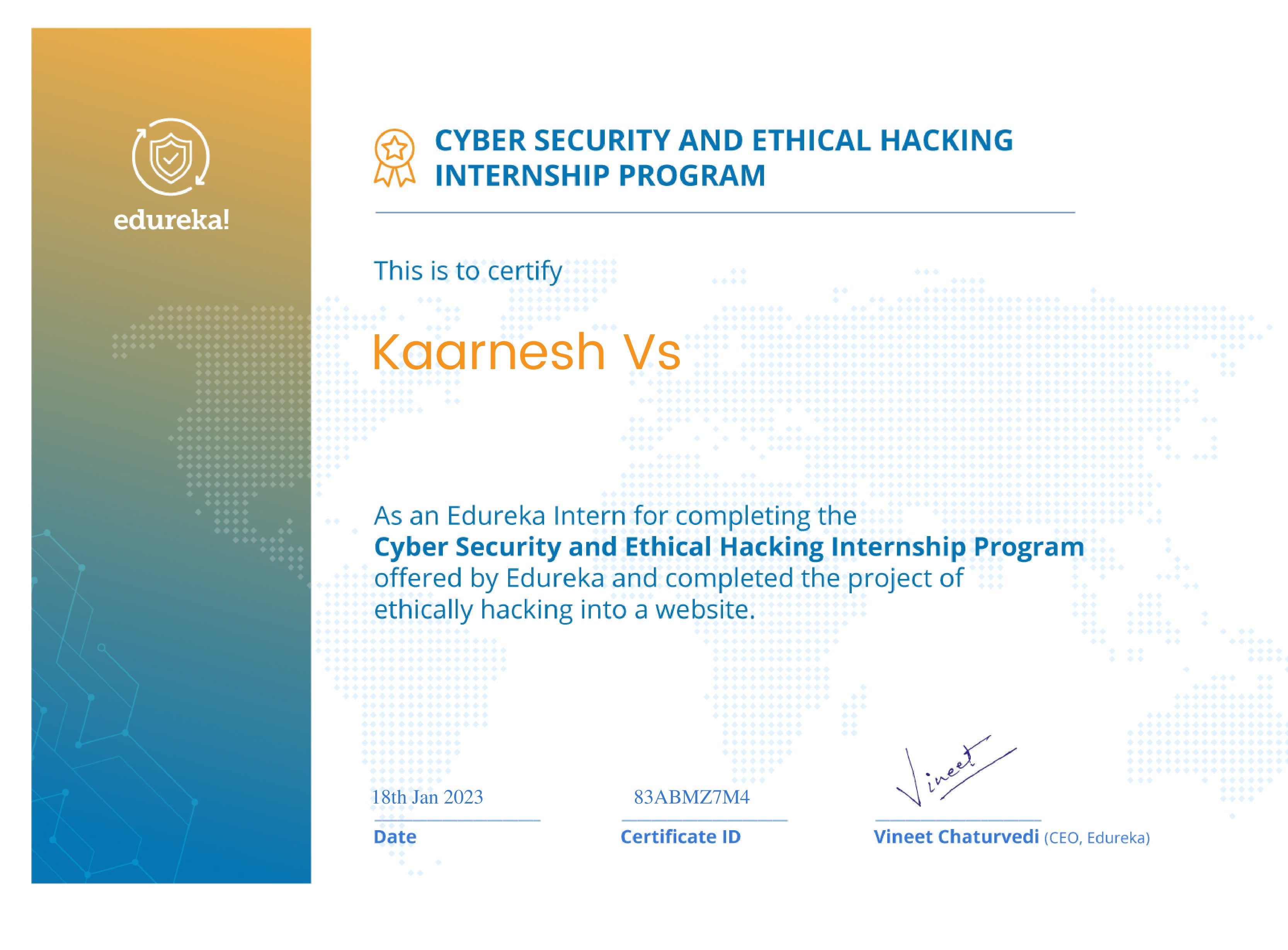certificate!