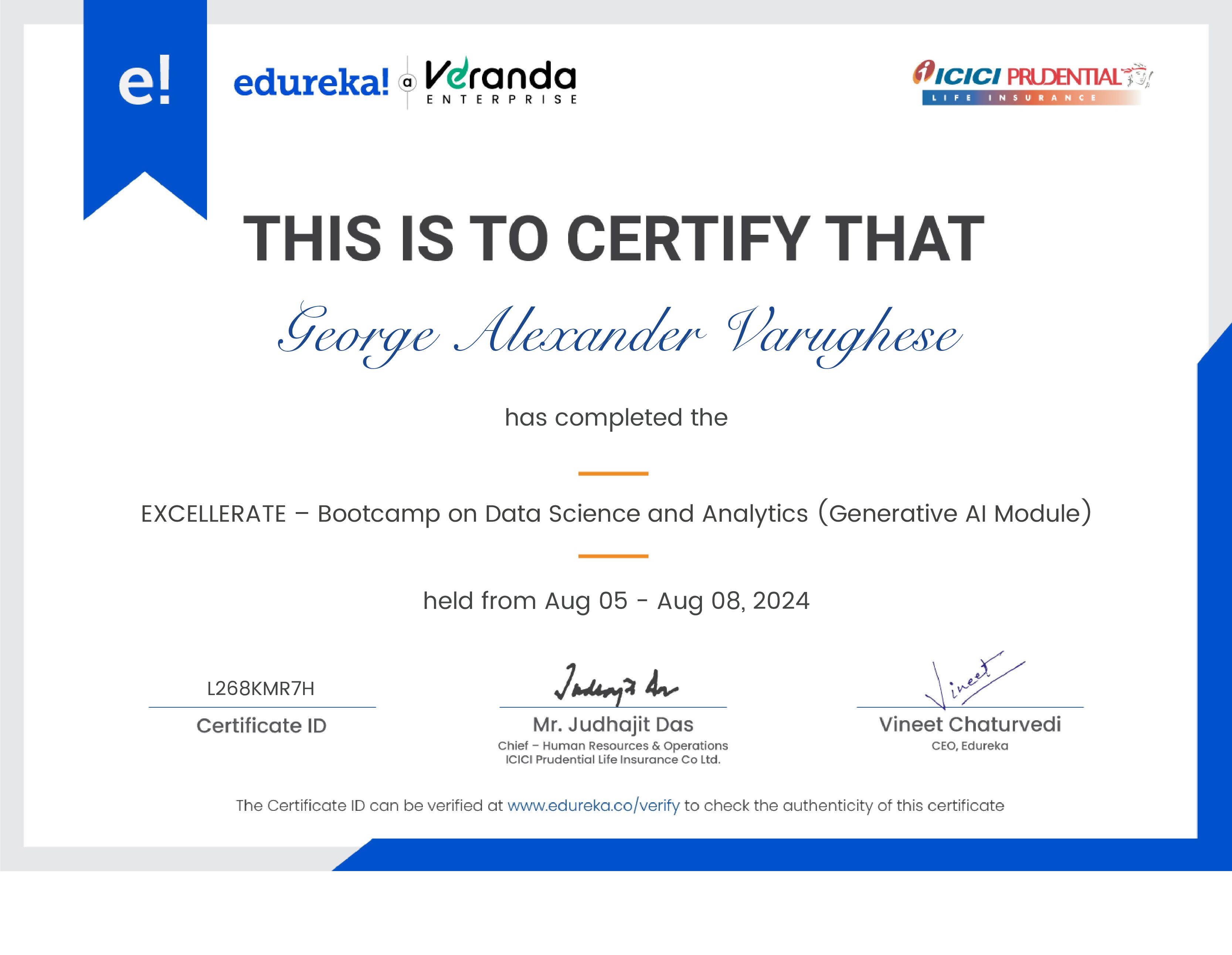 certificate!