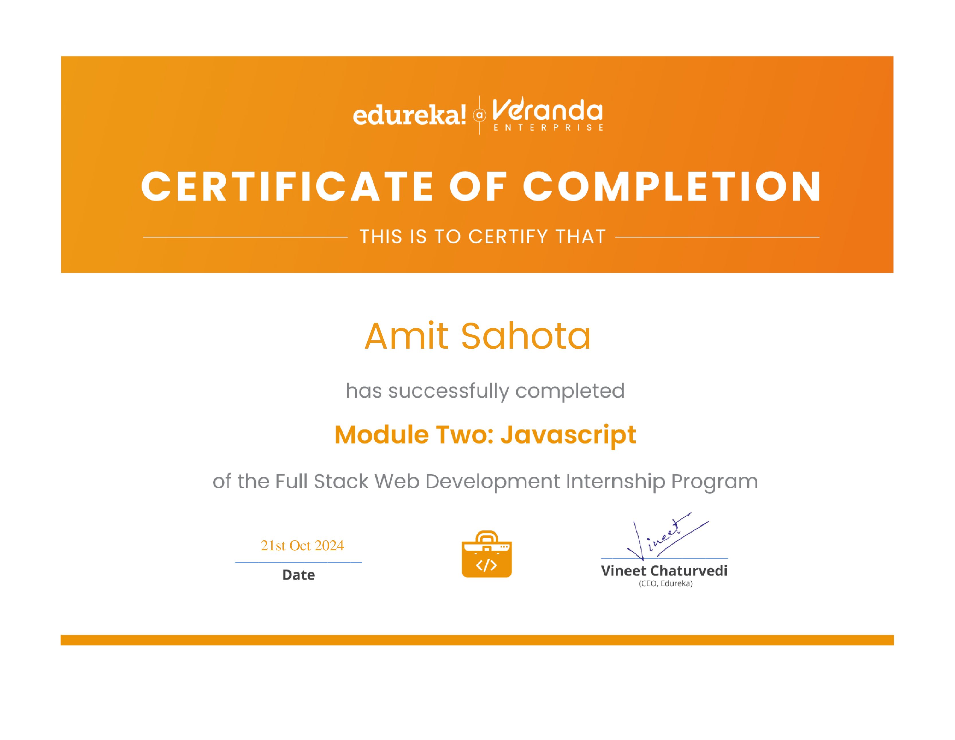 certificate!