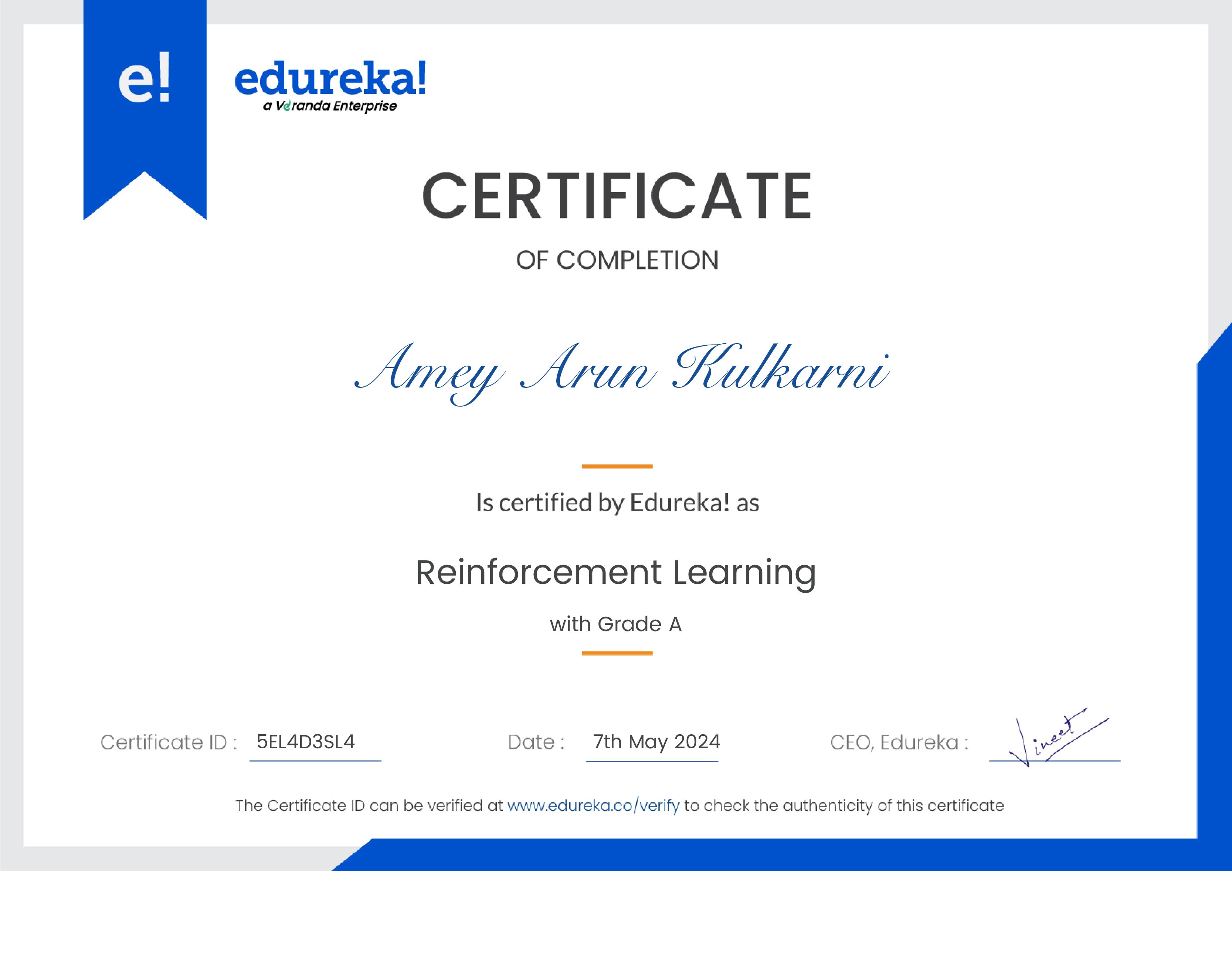 certificate!