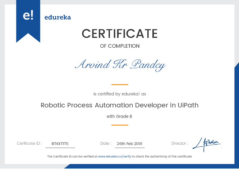 certificate!
