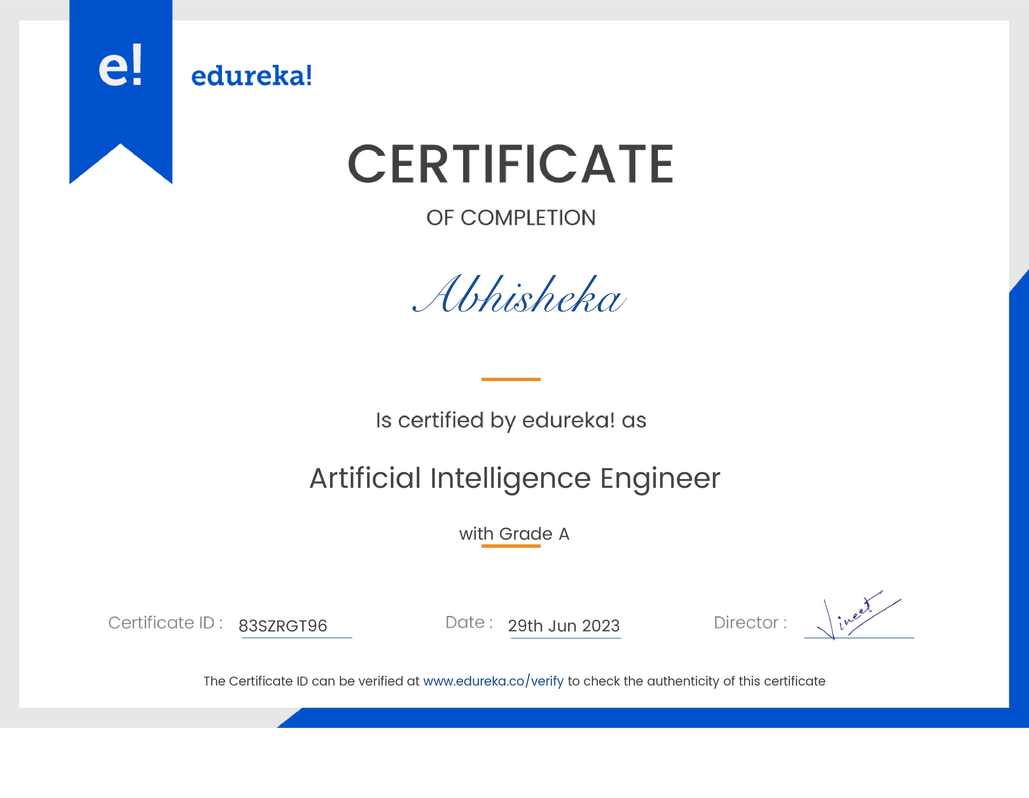 certificate!