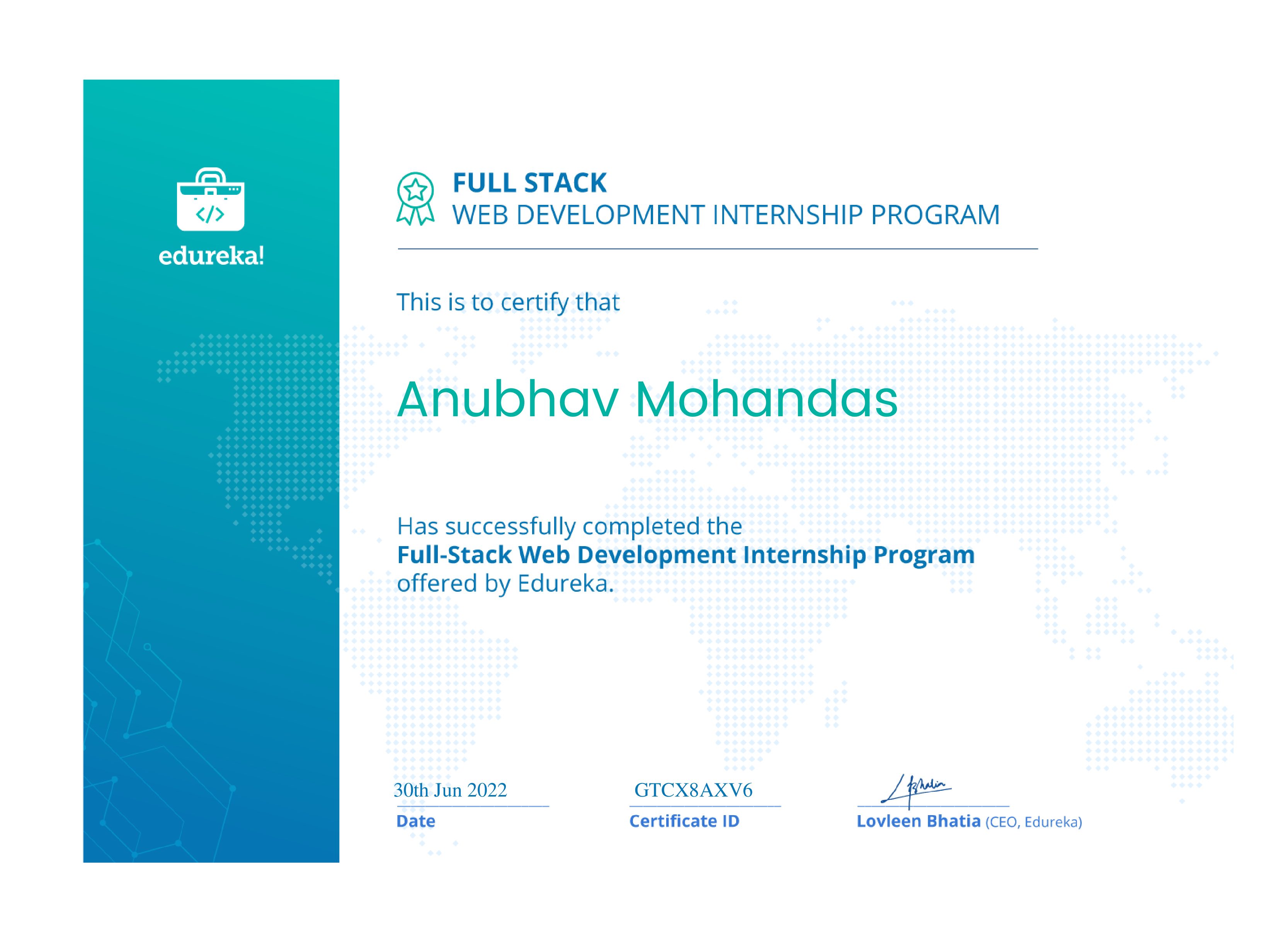 certificate!