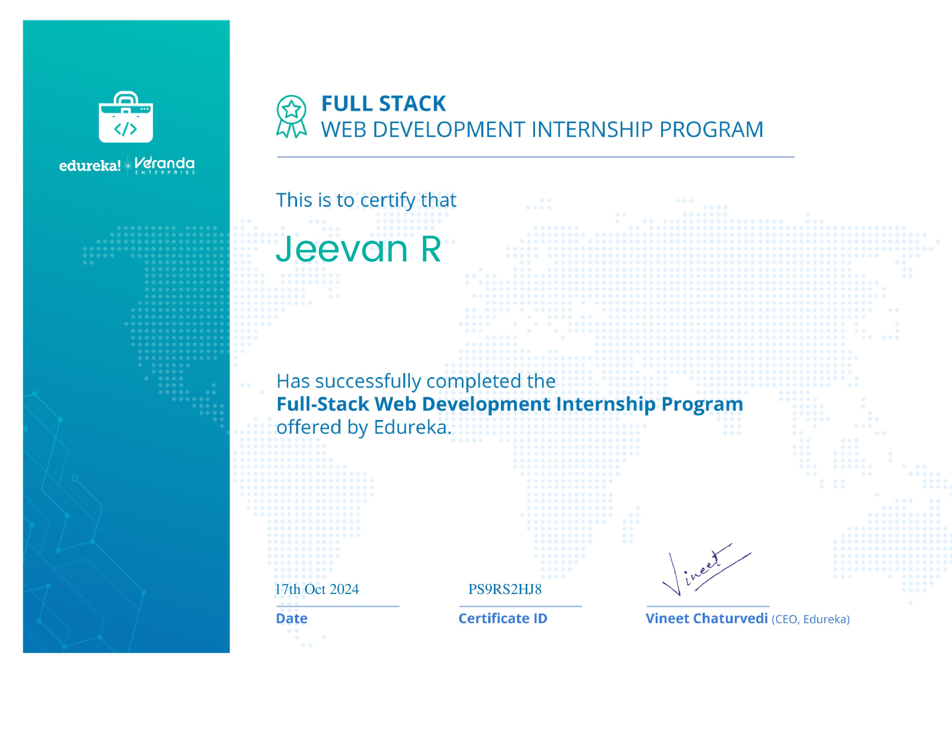 certificate!