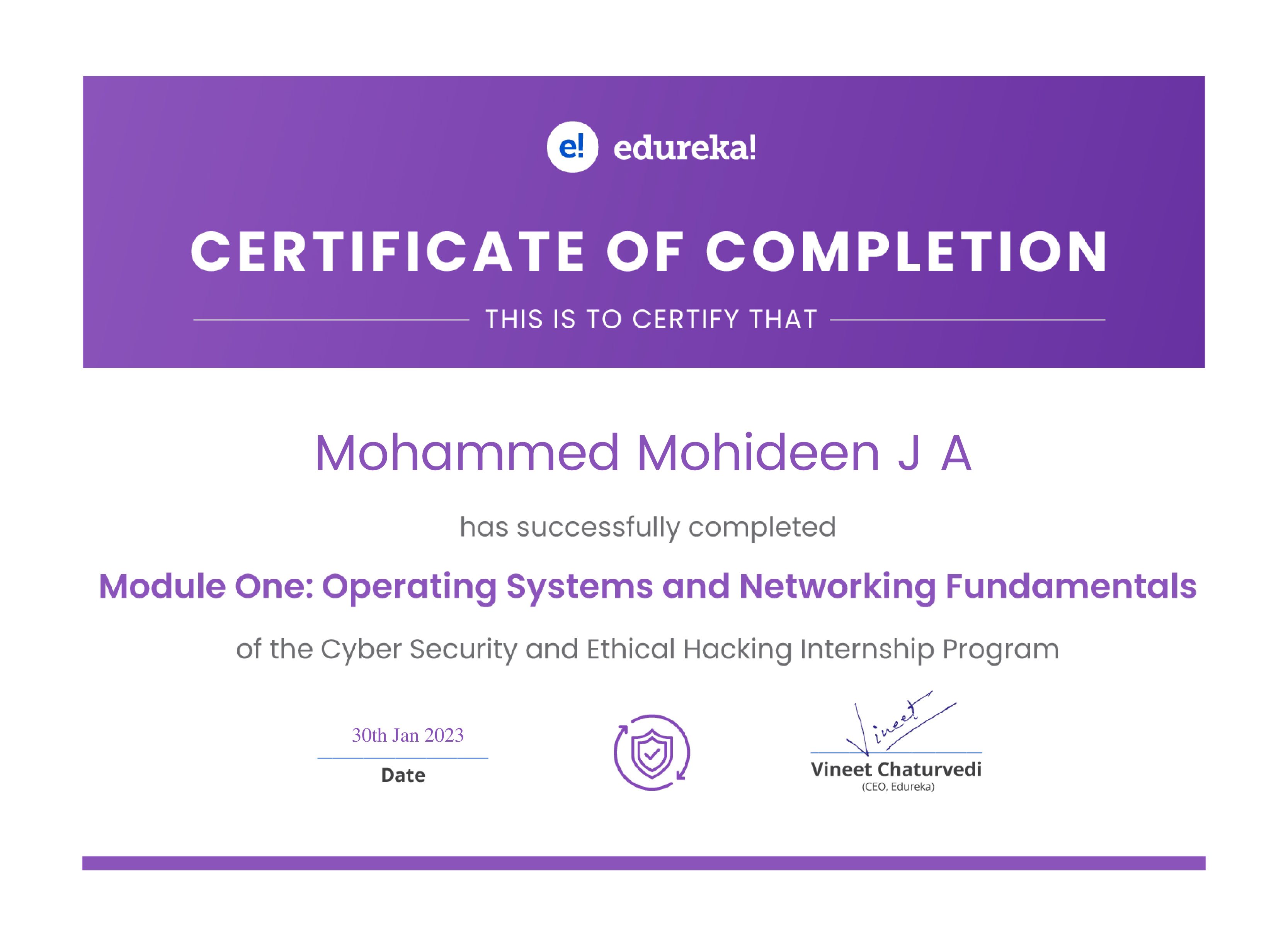 certificate!