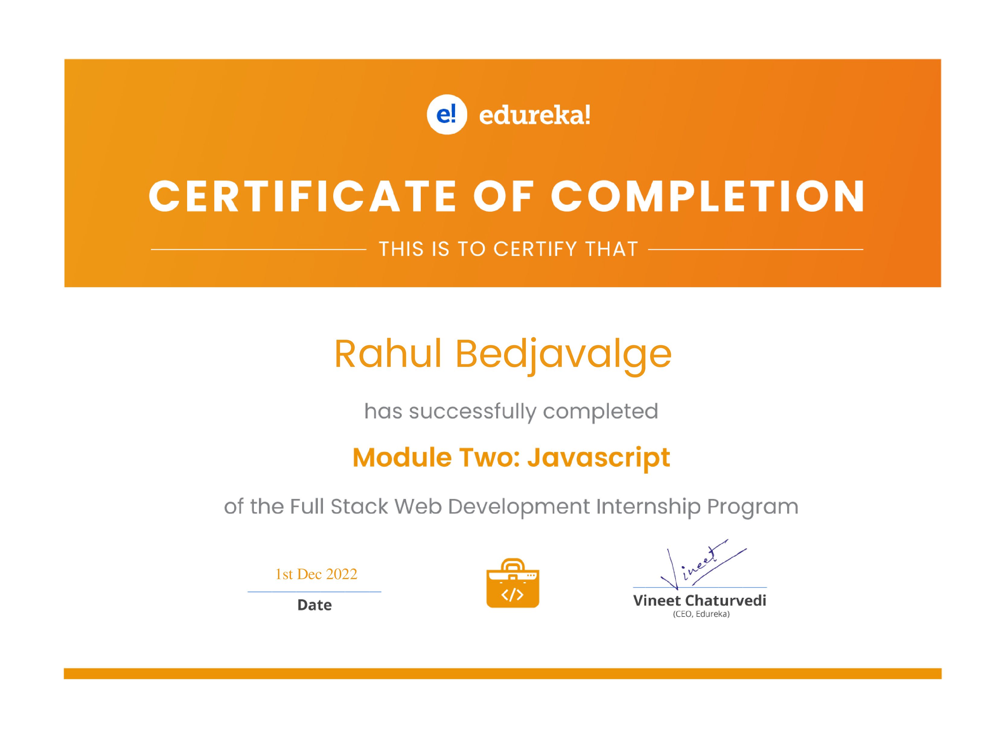 certificate!
