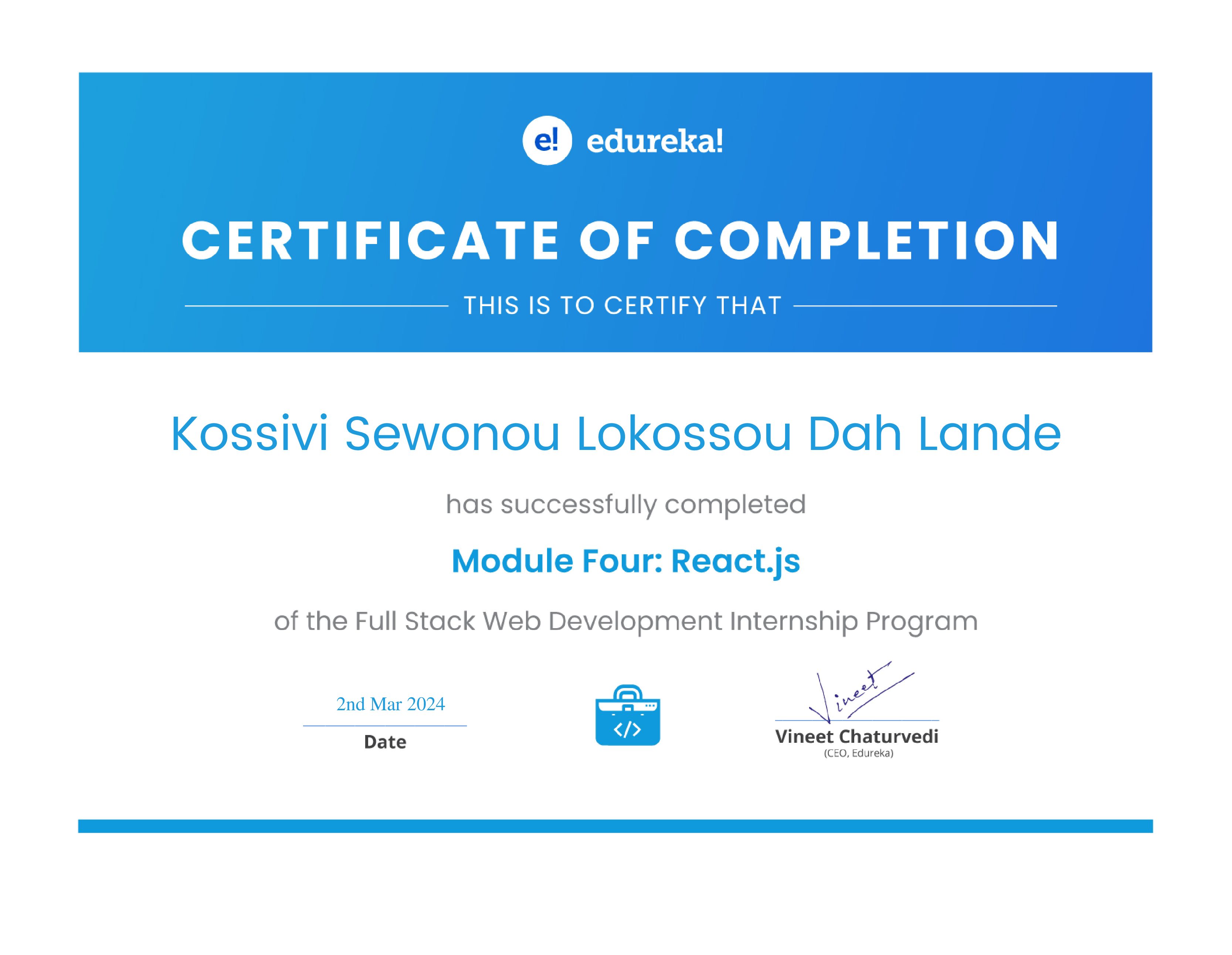 certificate!
