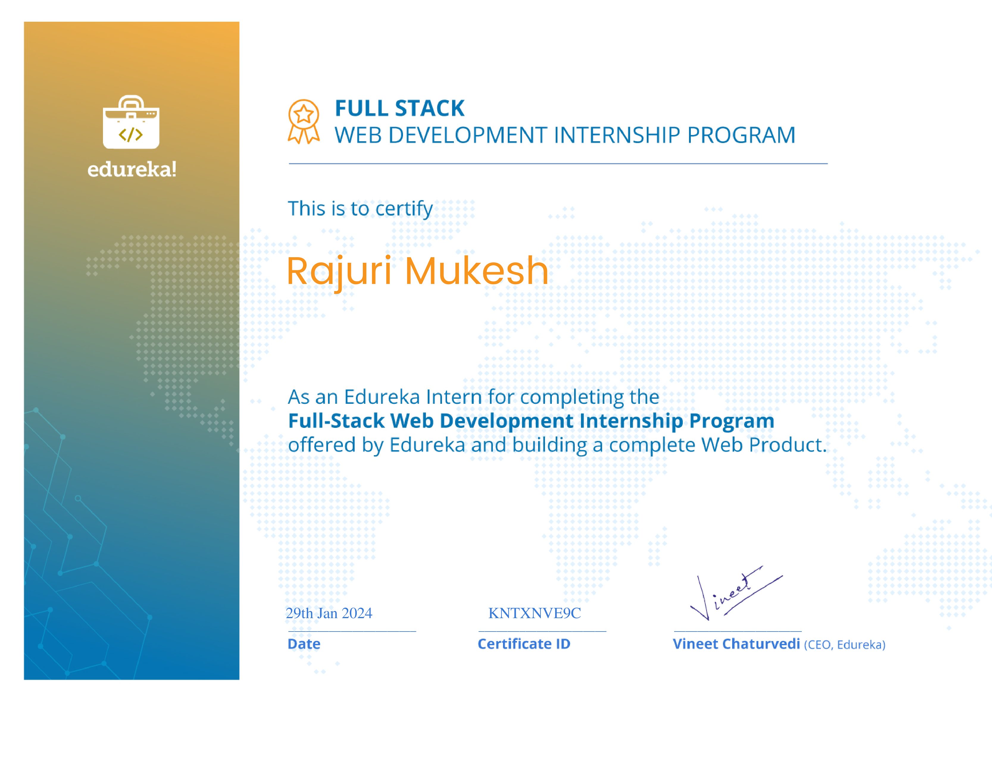 certificate!