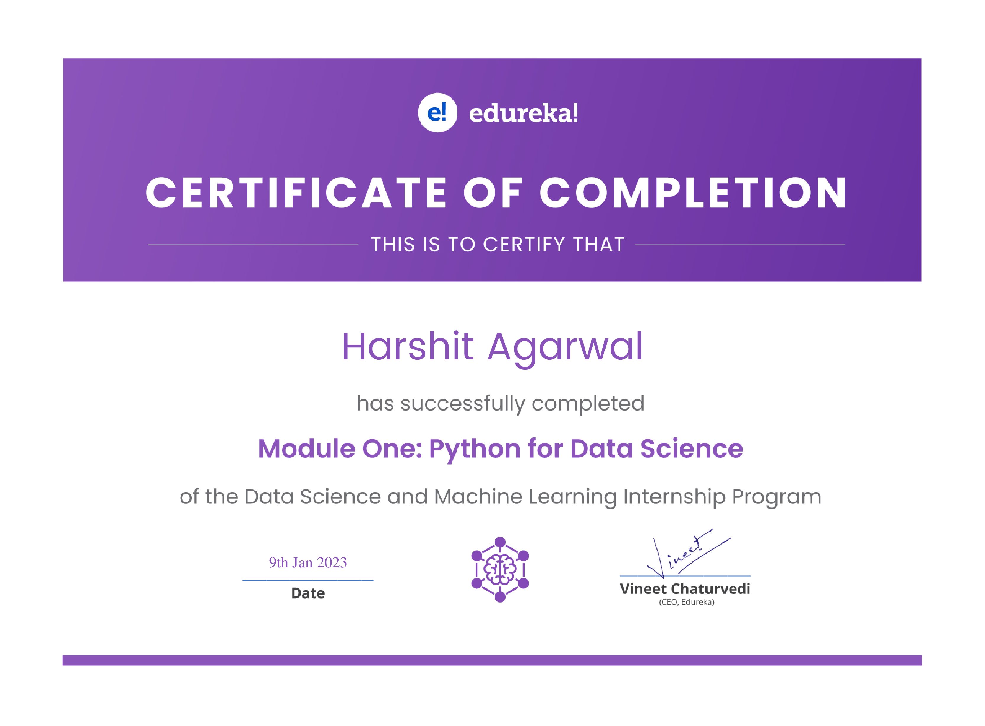 certificate!