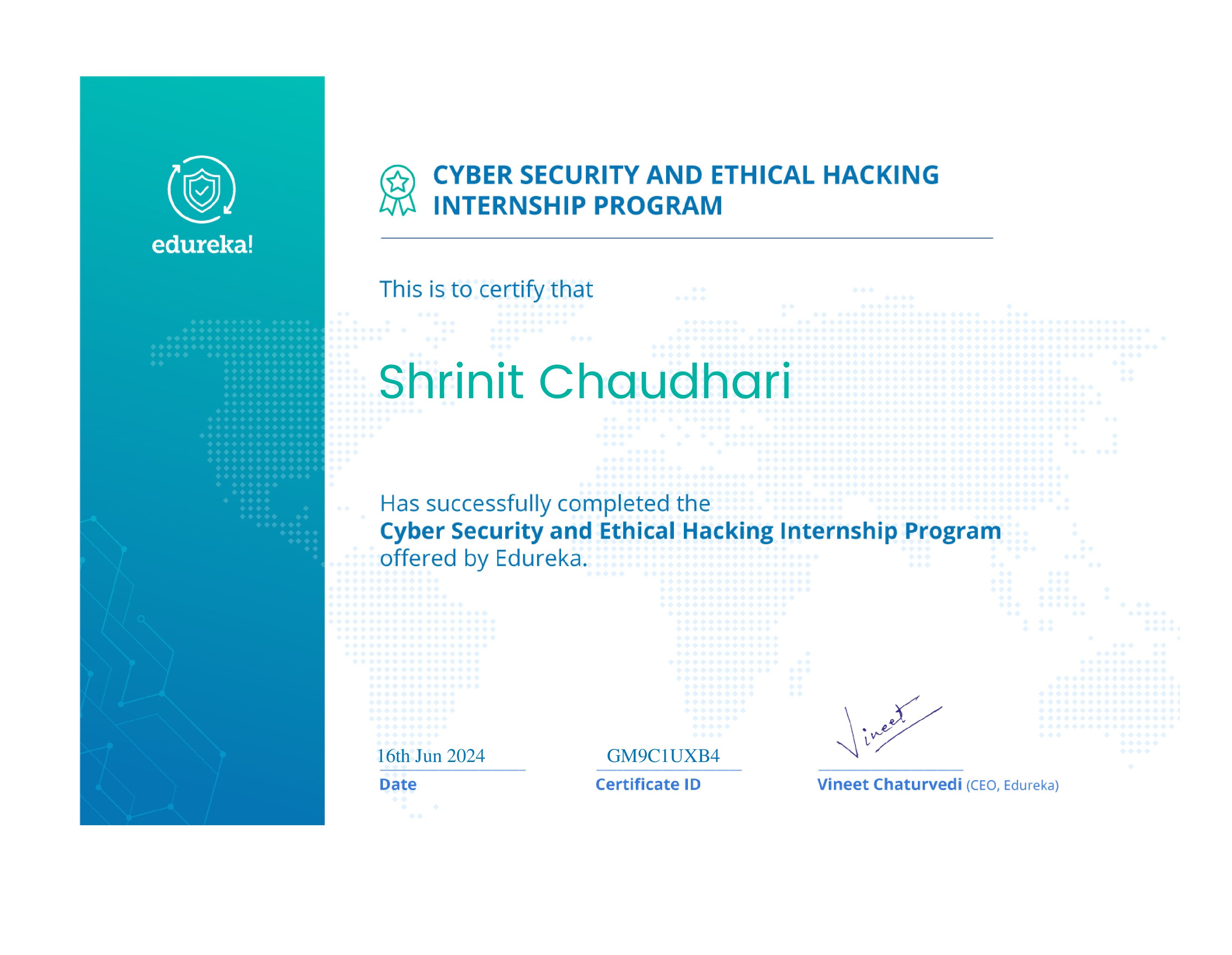 certificate!