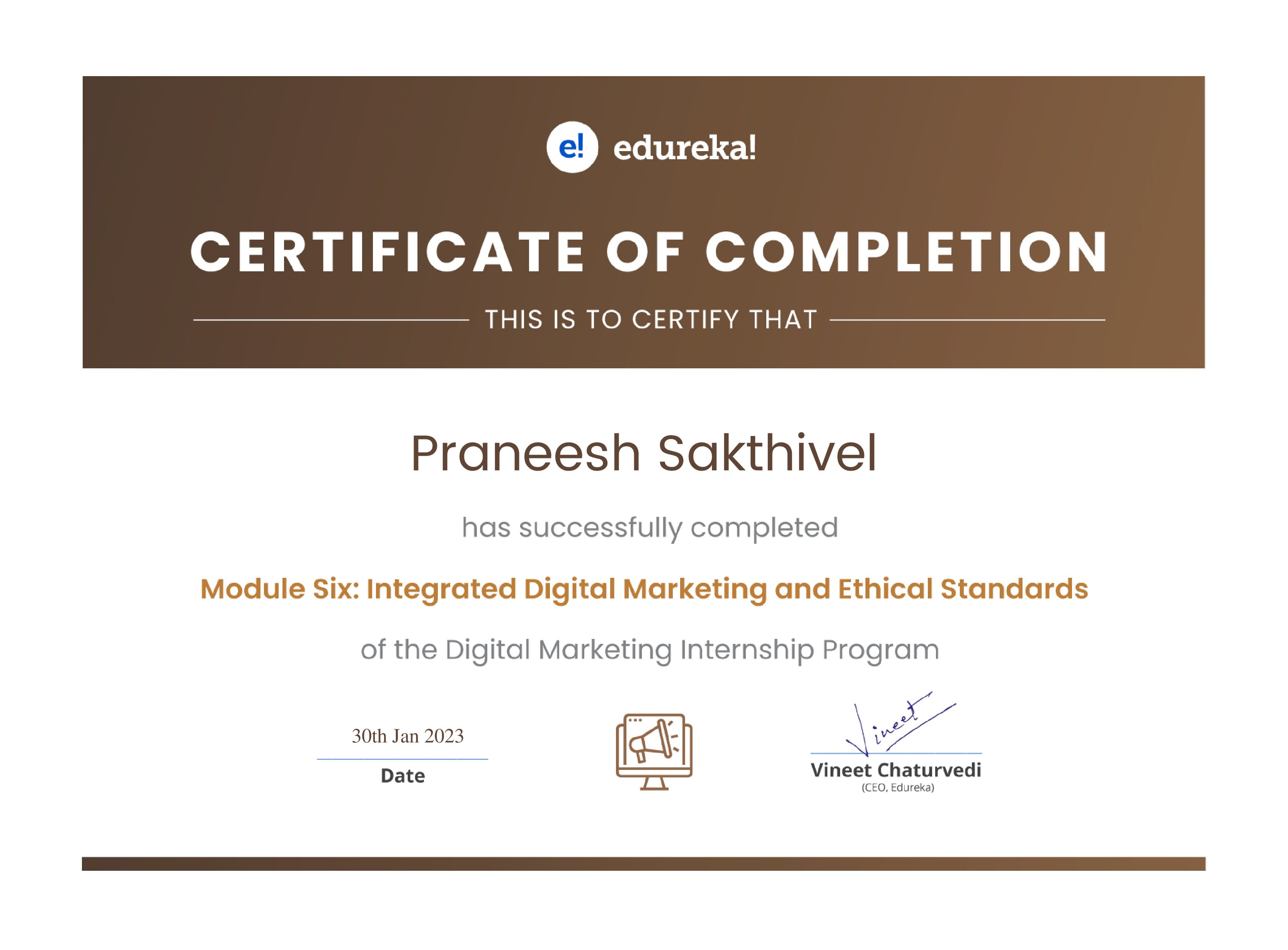 certificate!