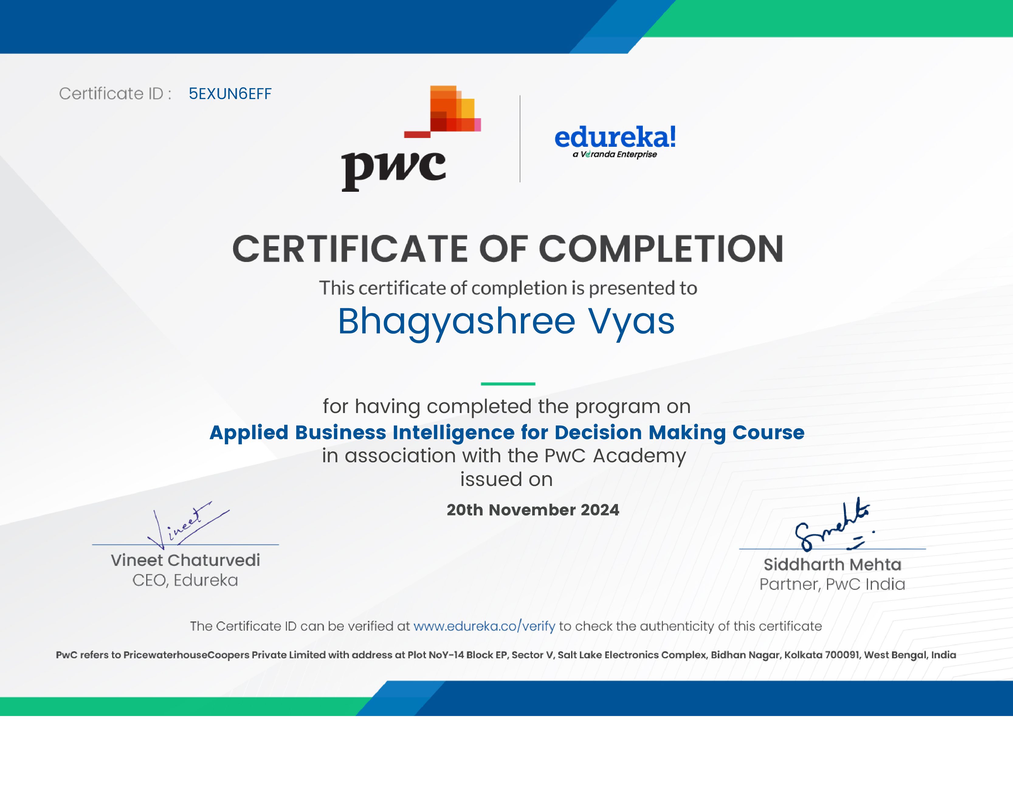 certificate!