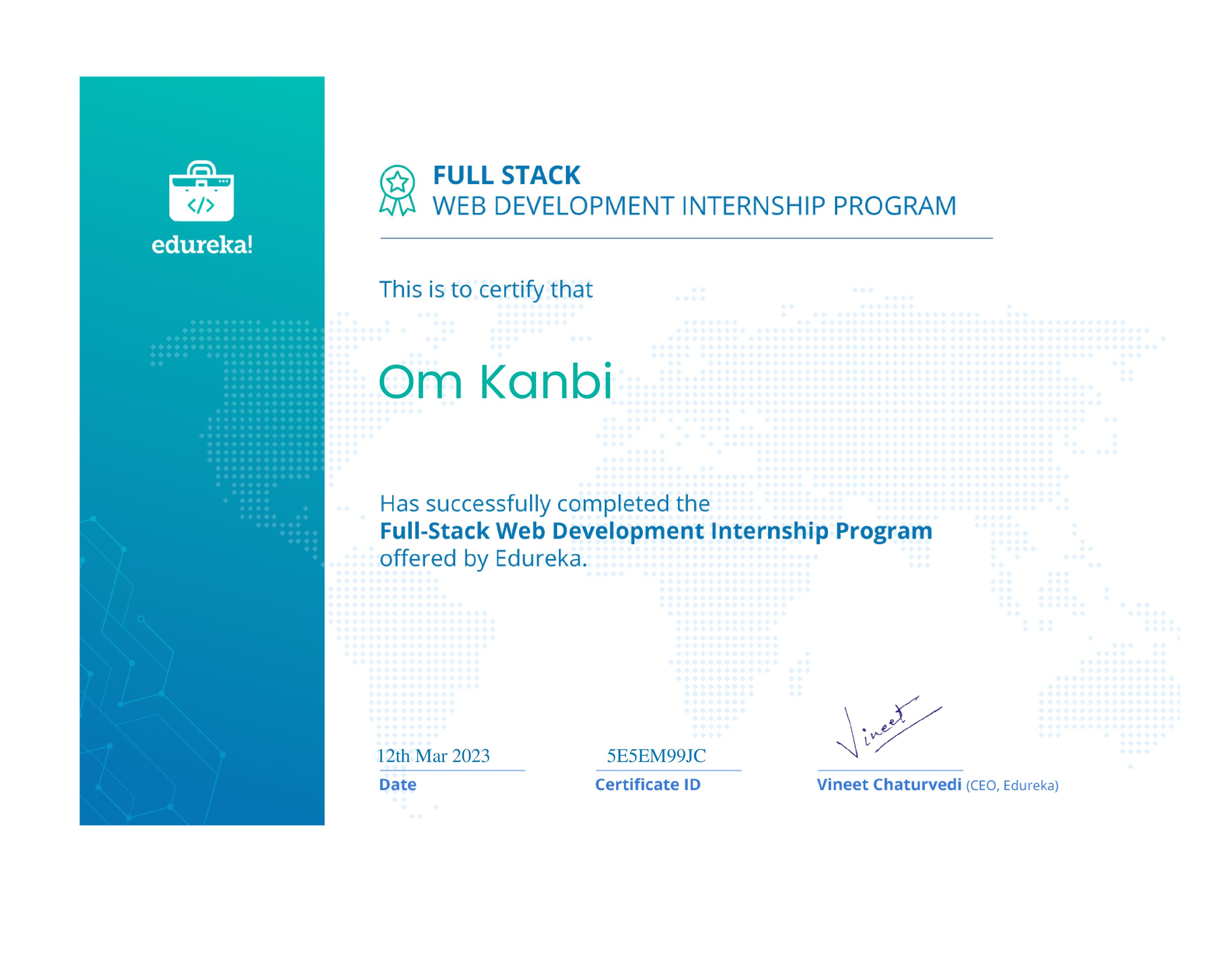certificate!