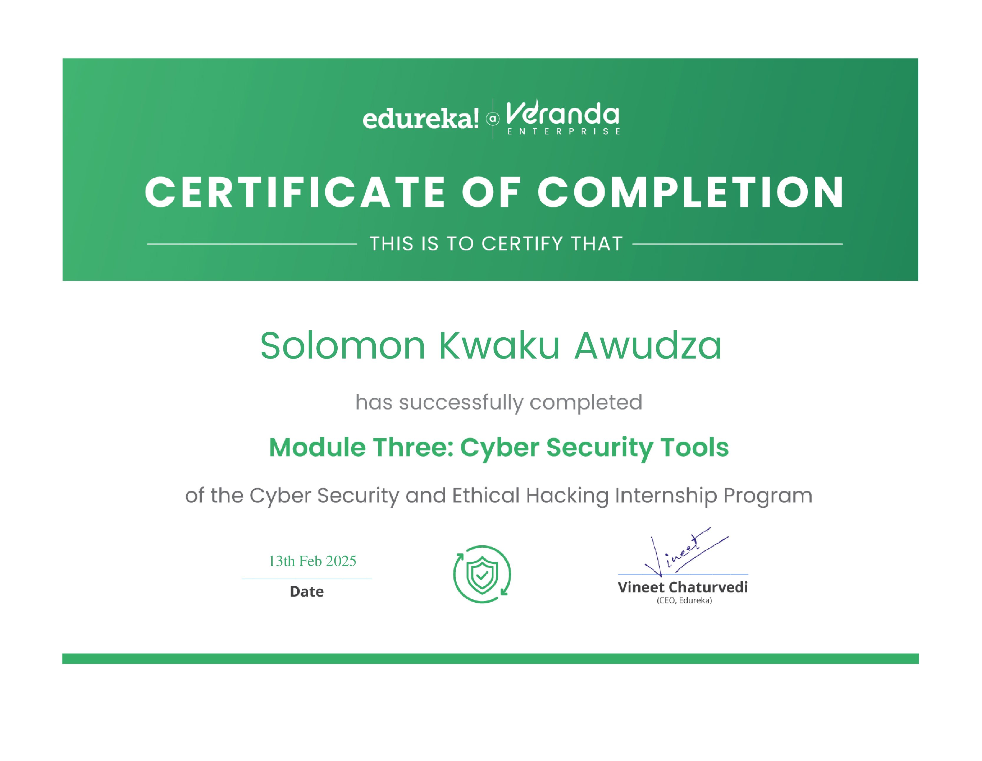 certificate!