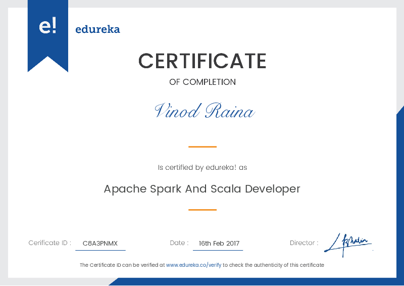 certificate!