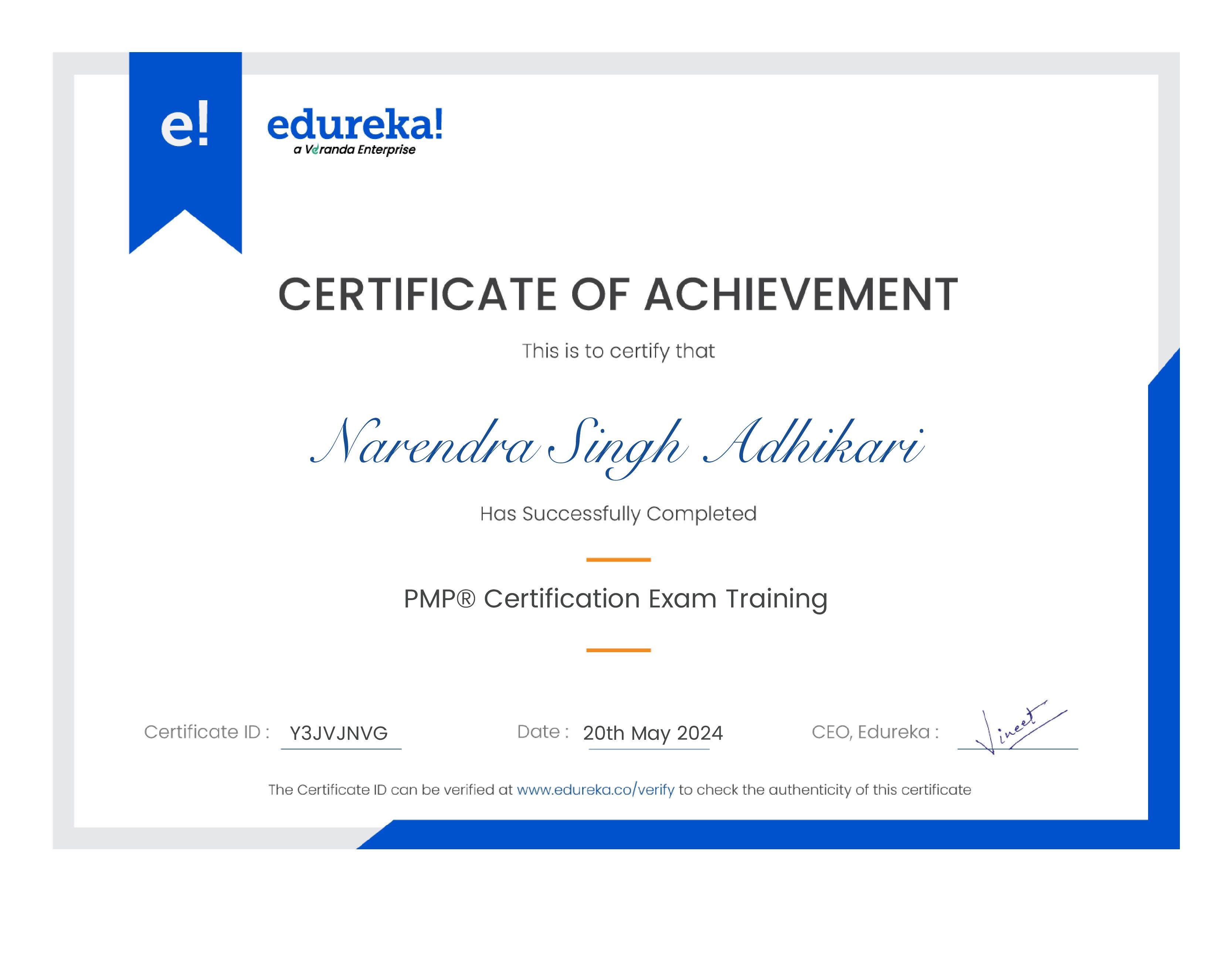certificate!