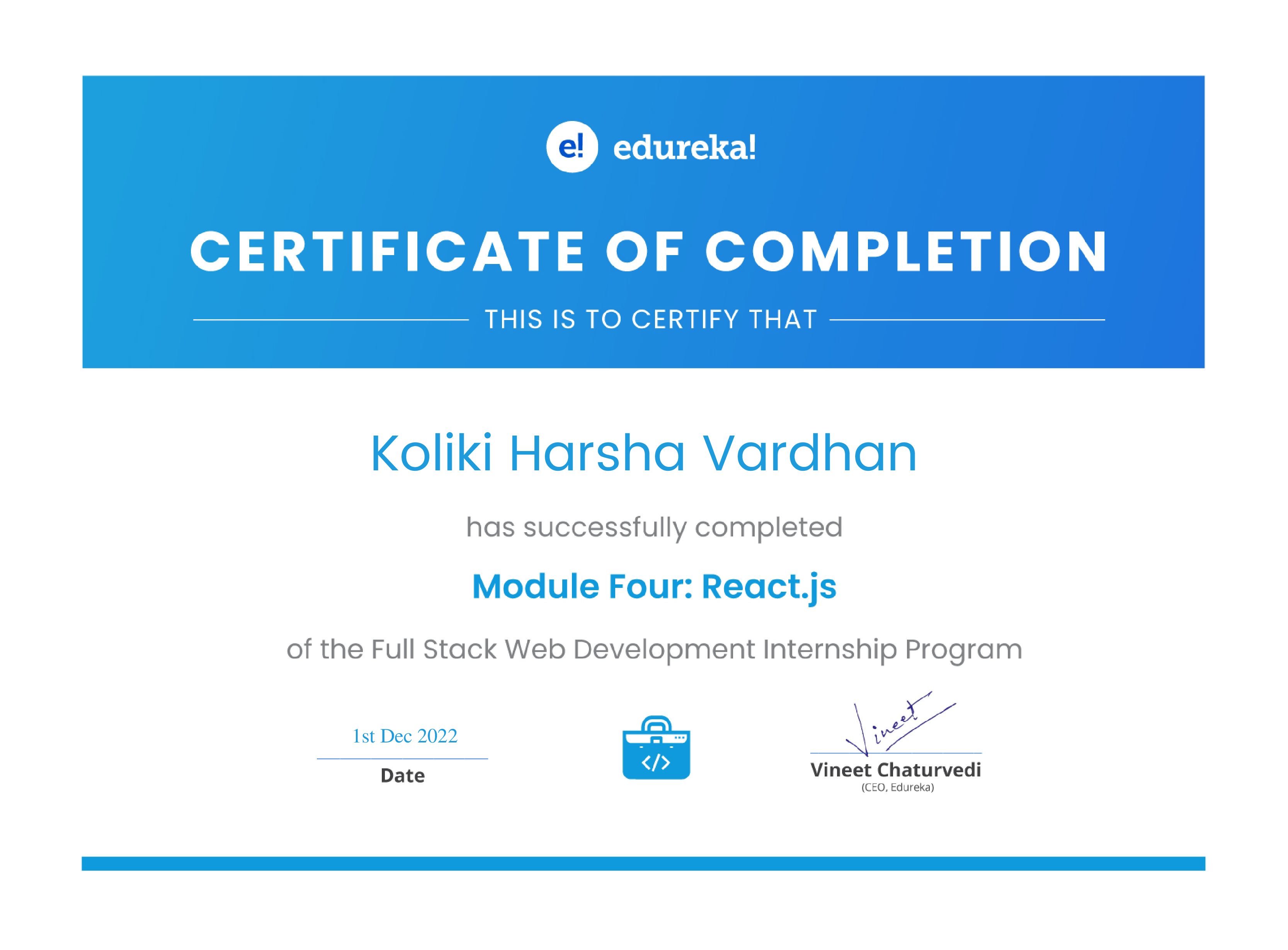 certificate!