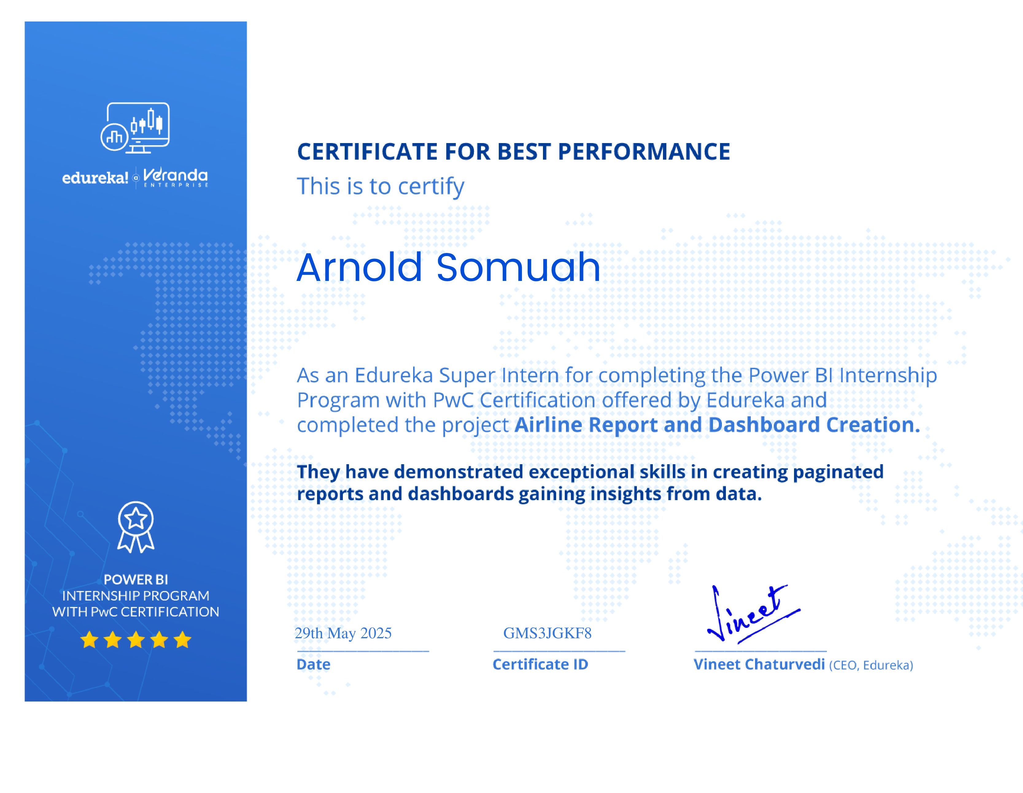 certificate!