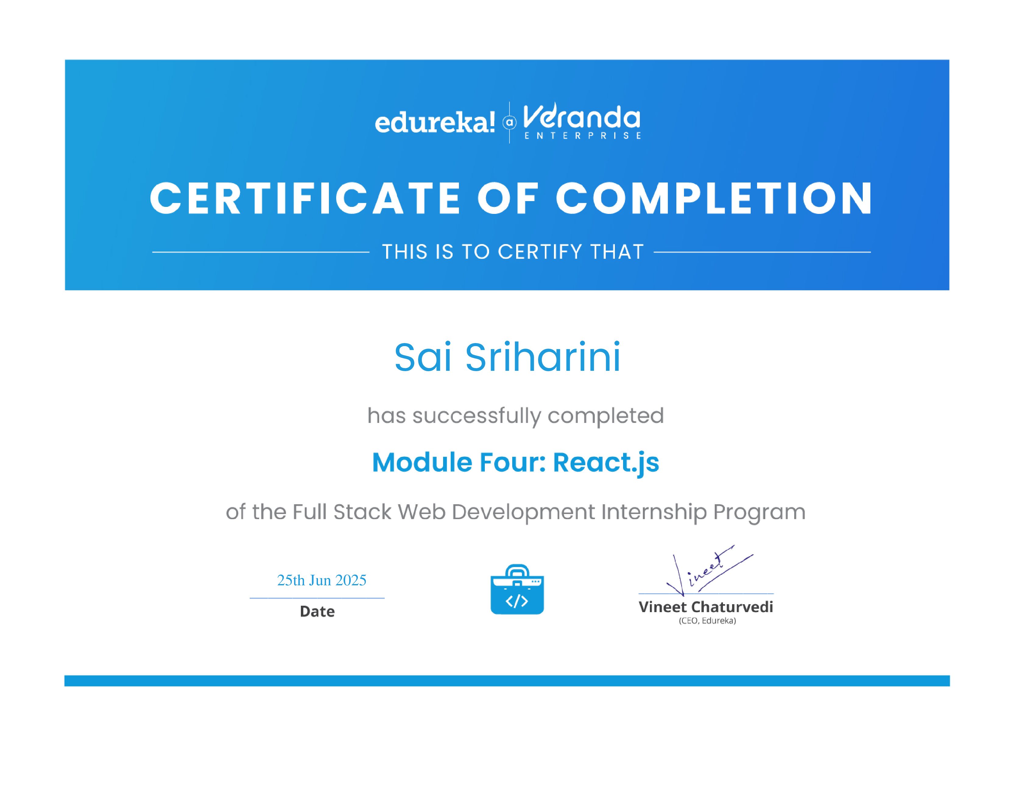 certificate!