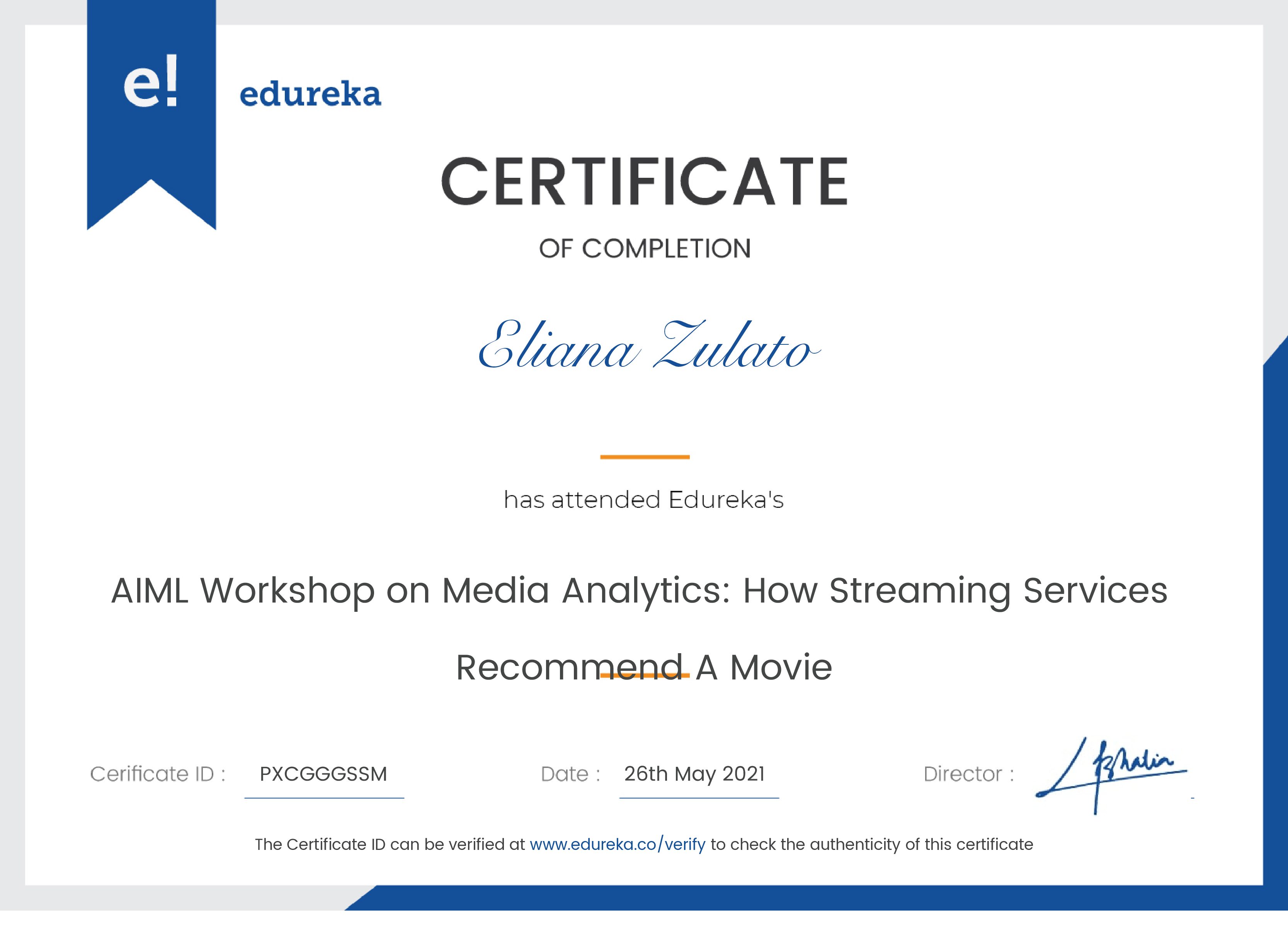 certificate!