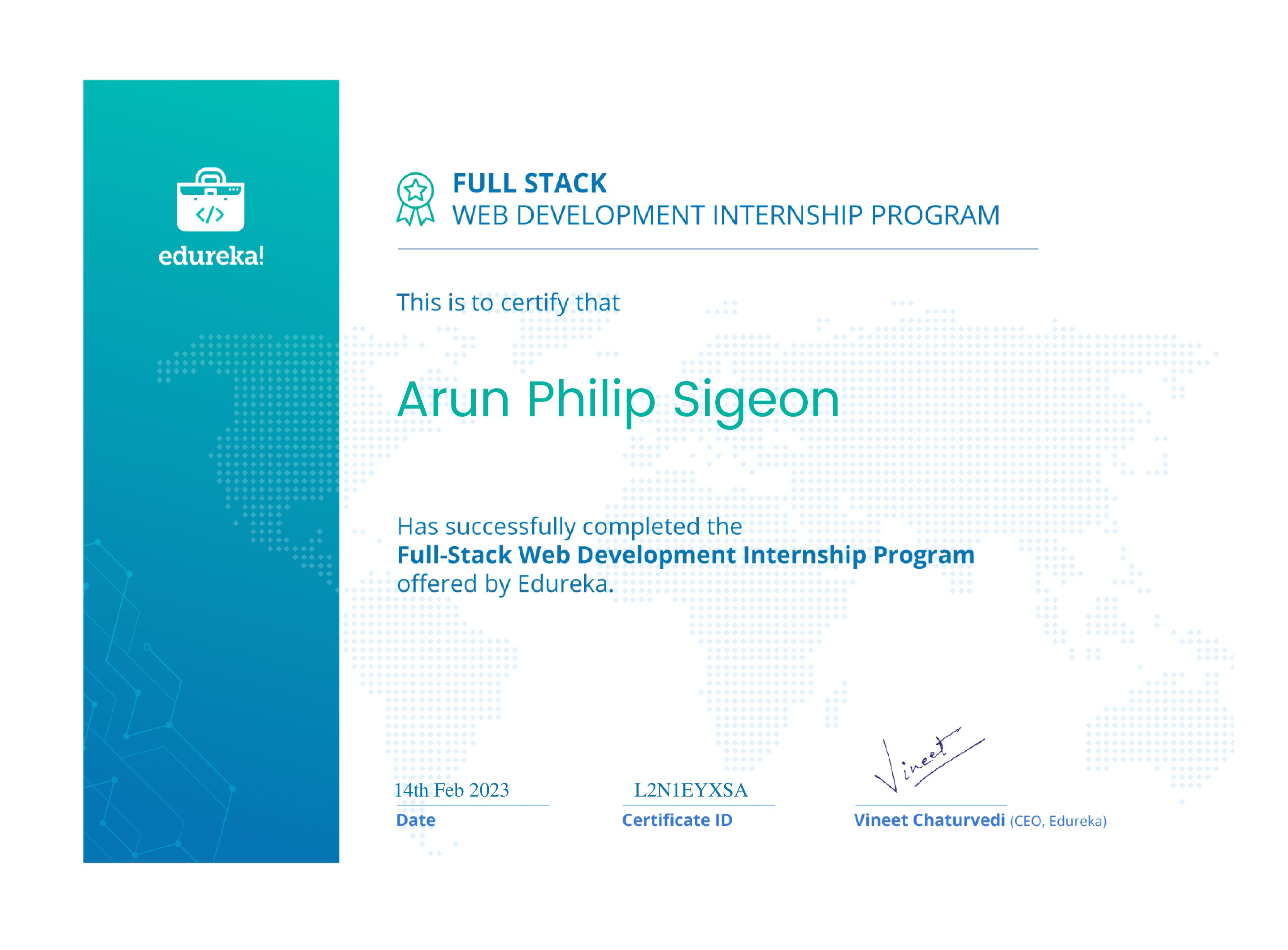 certificate!