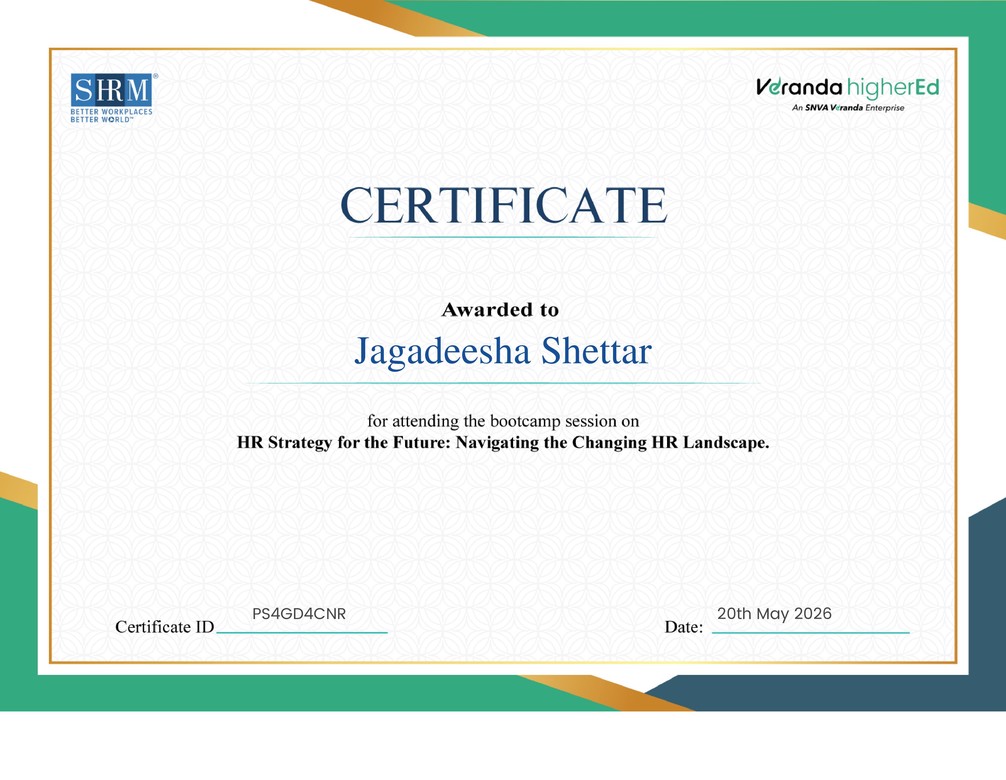 certificate!