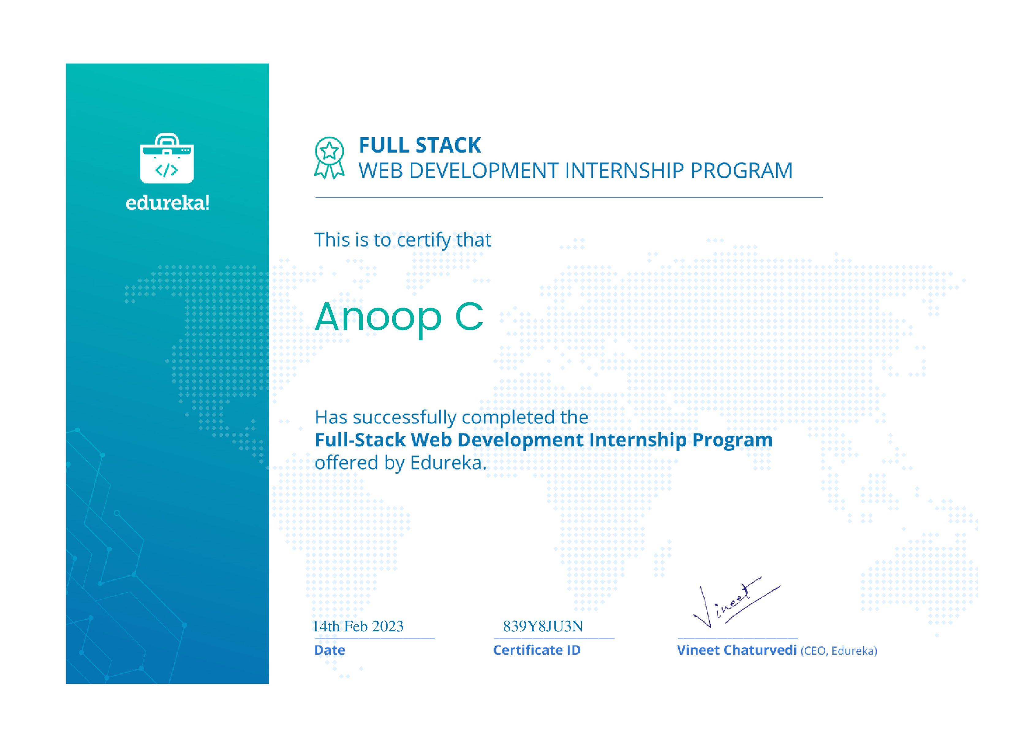 certificate!