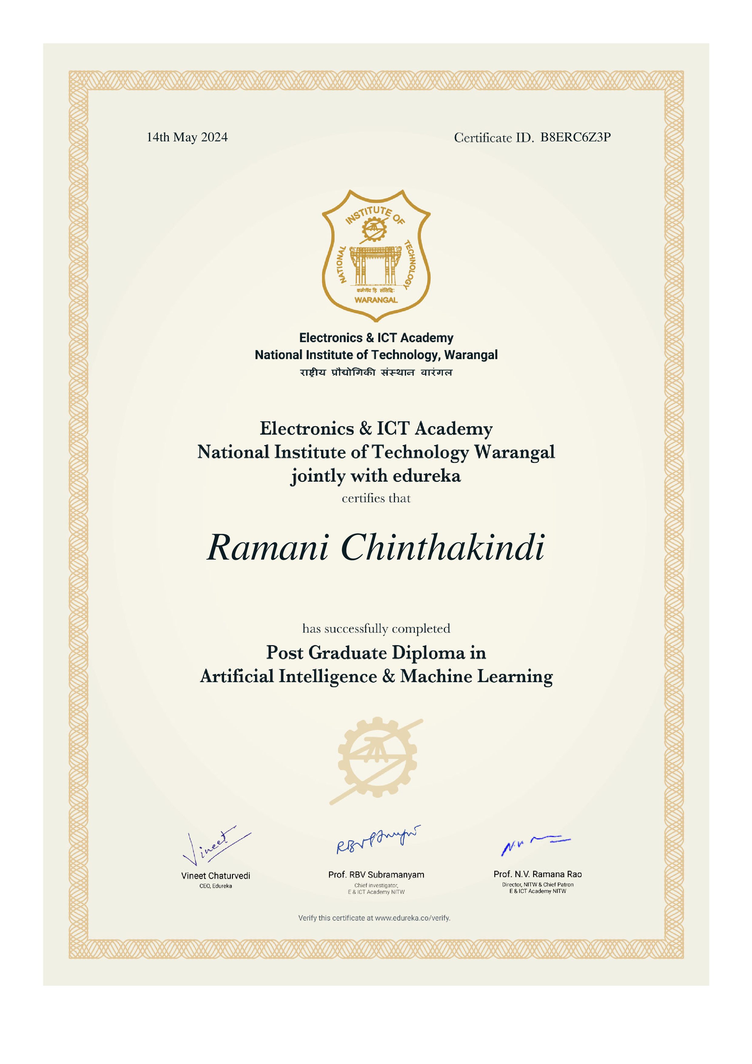 certificate!