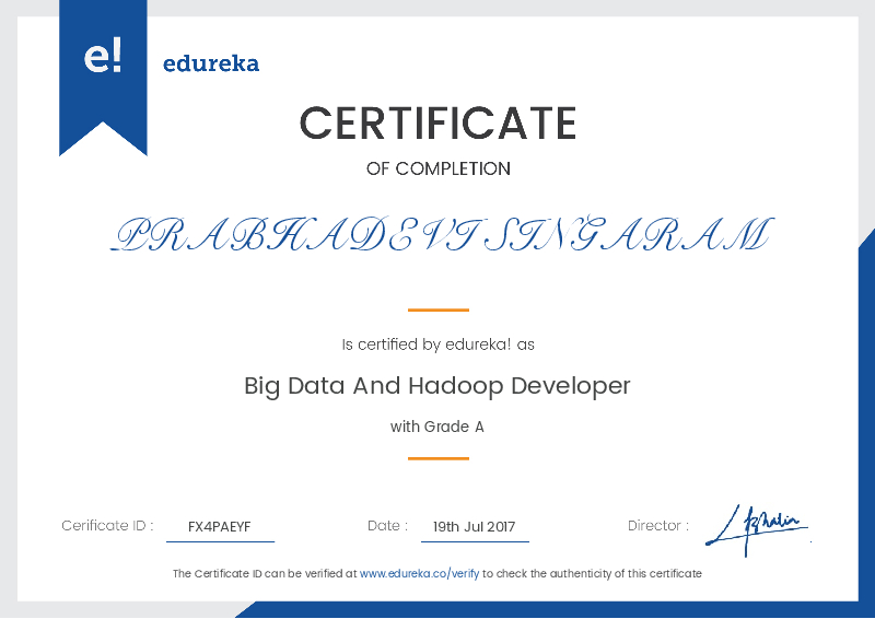 certificate!