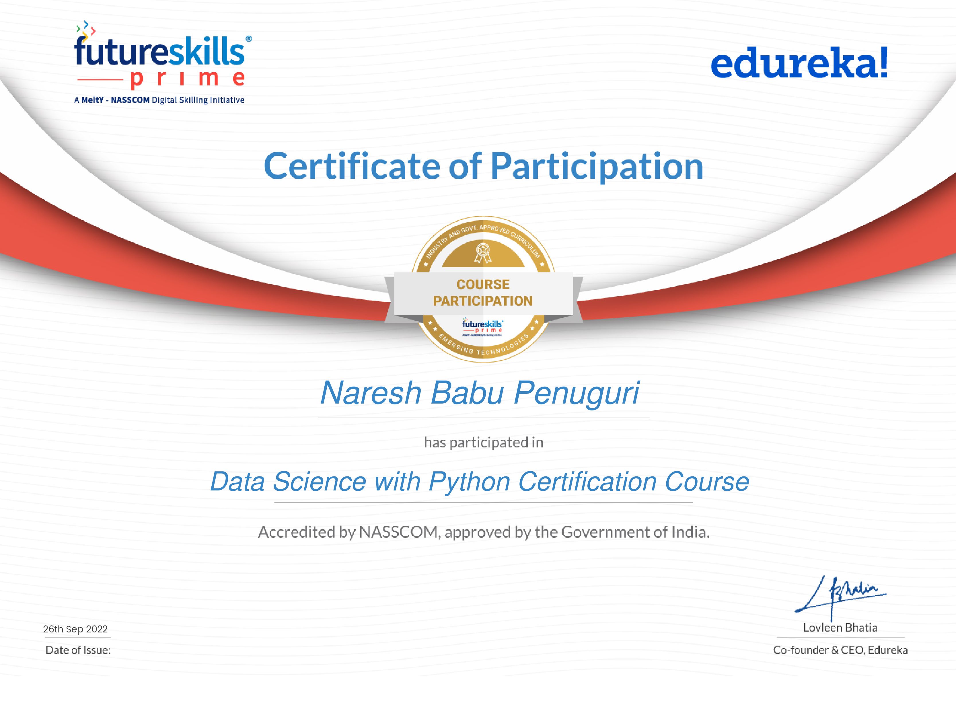 certificate!