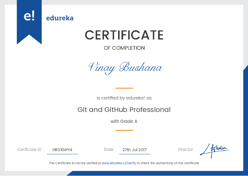 certificate!