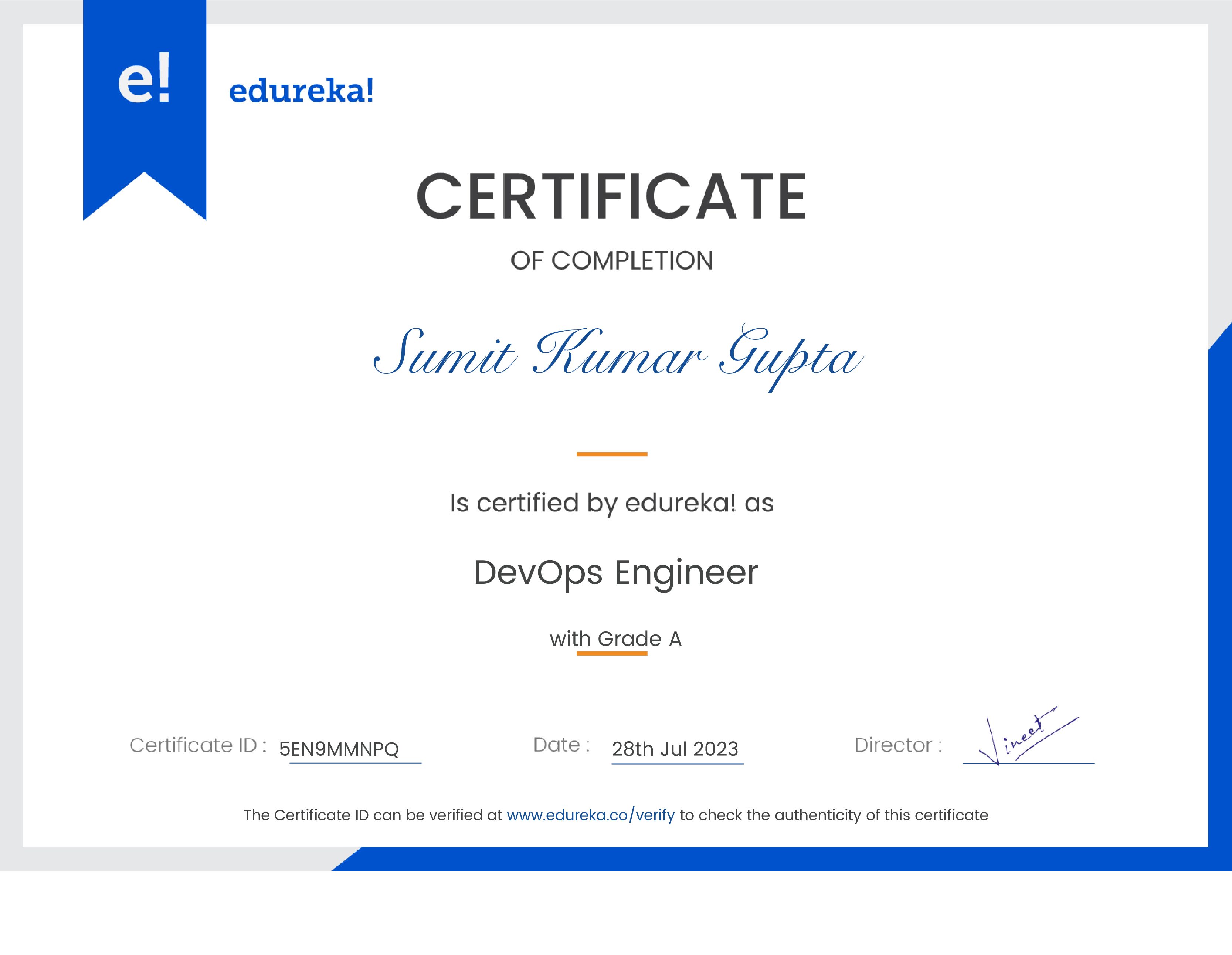 certificate!