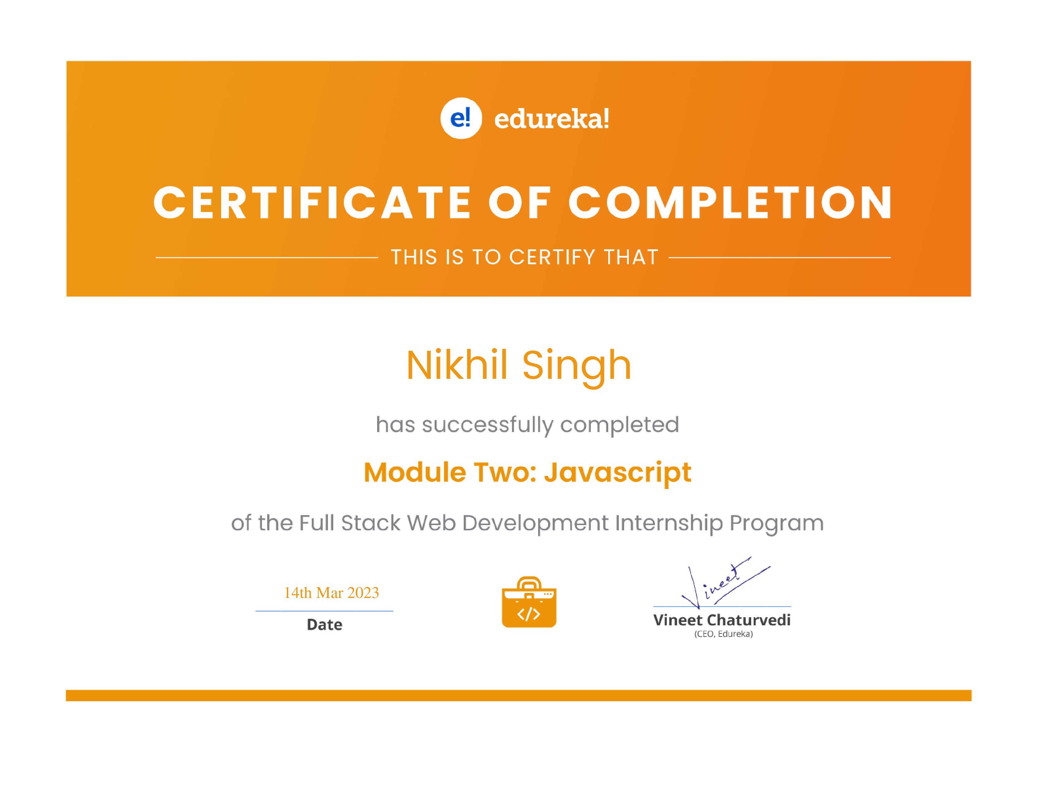 certificate!