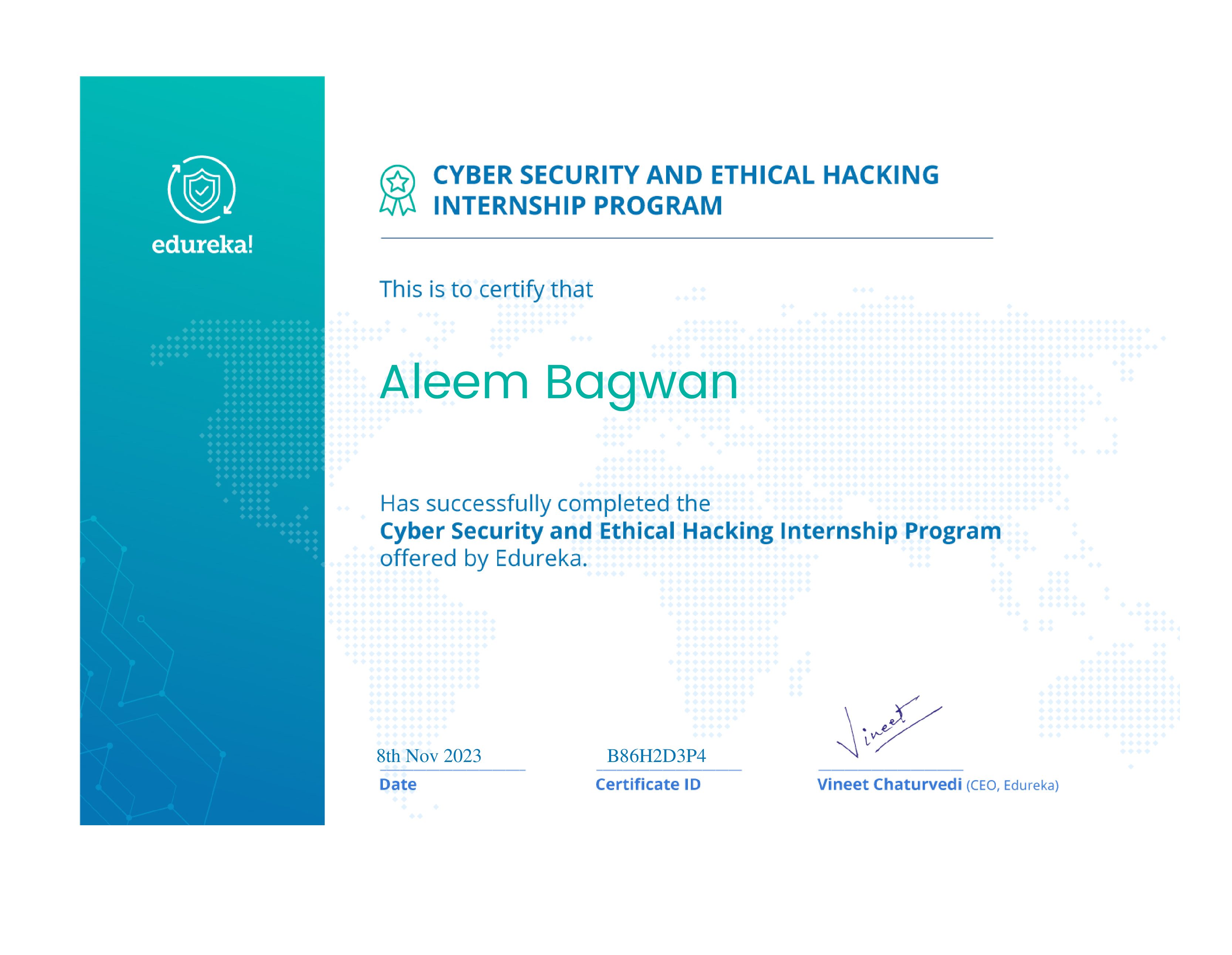 certificate!