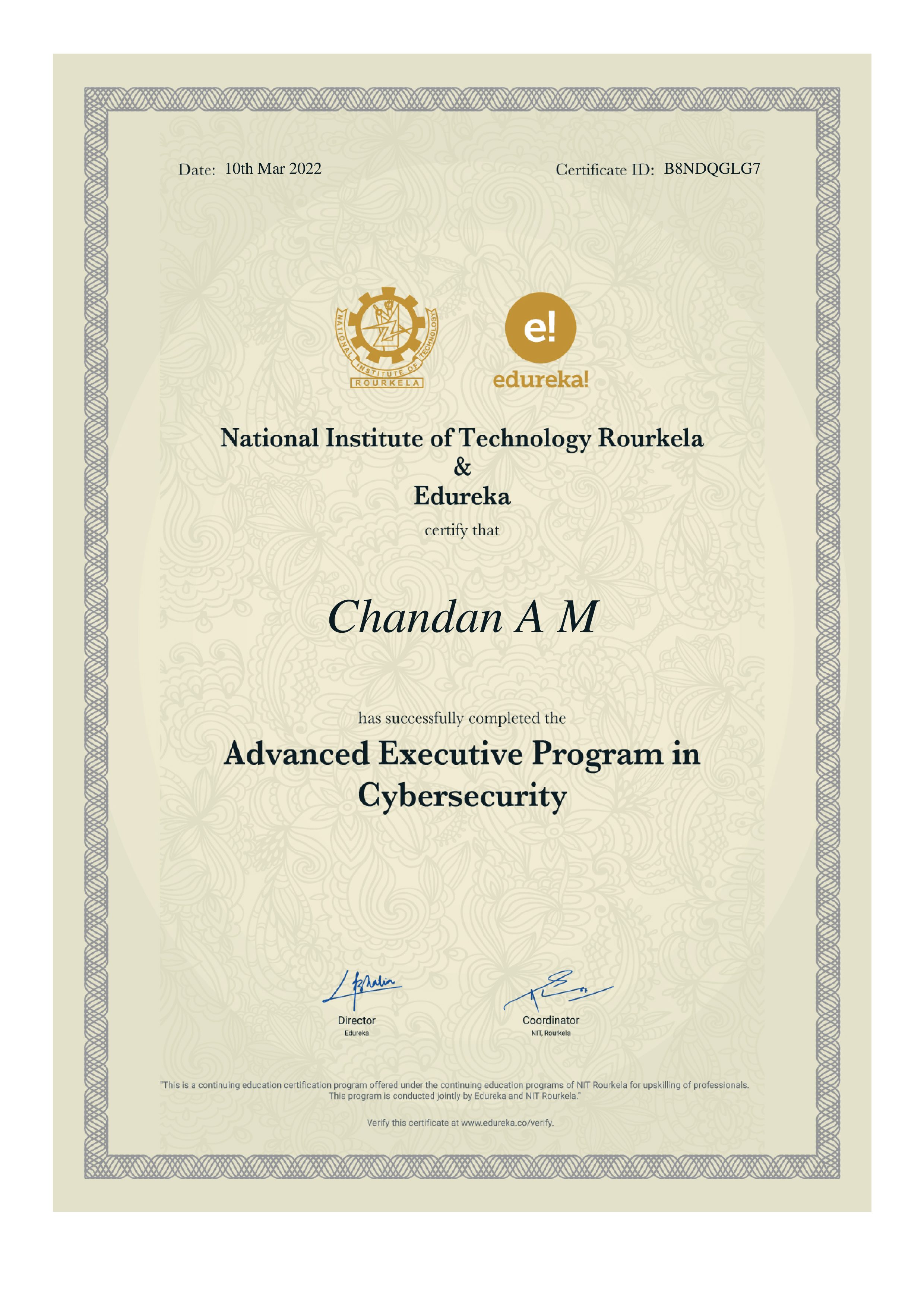 certificate!