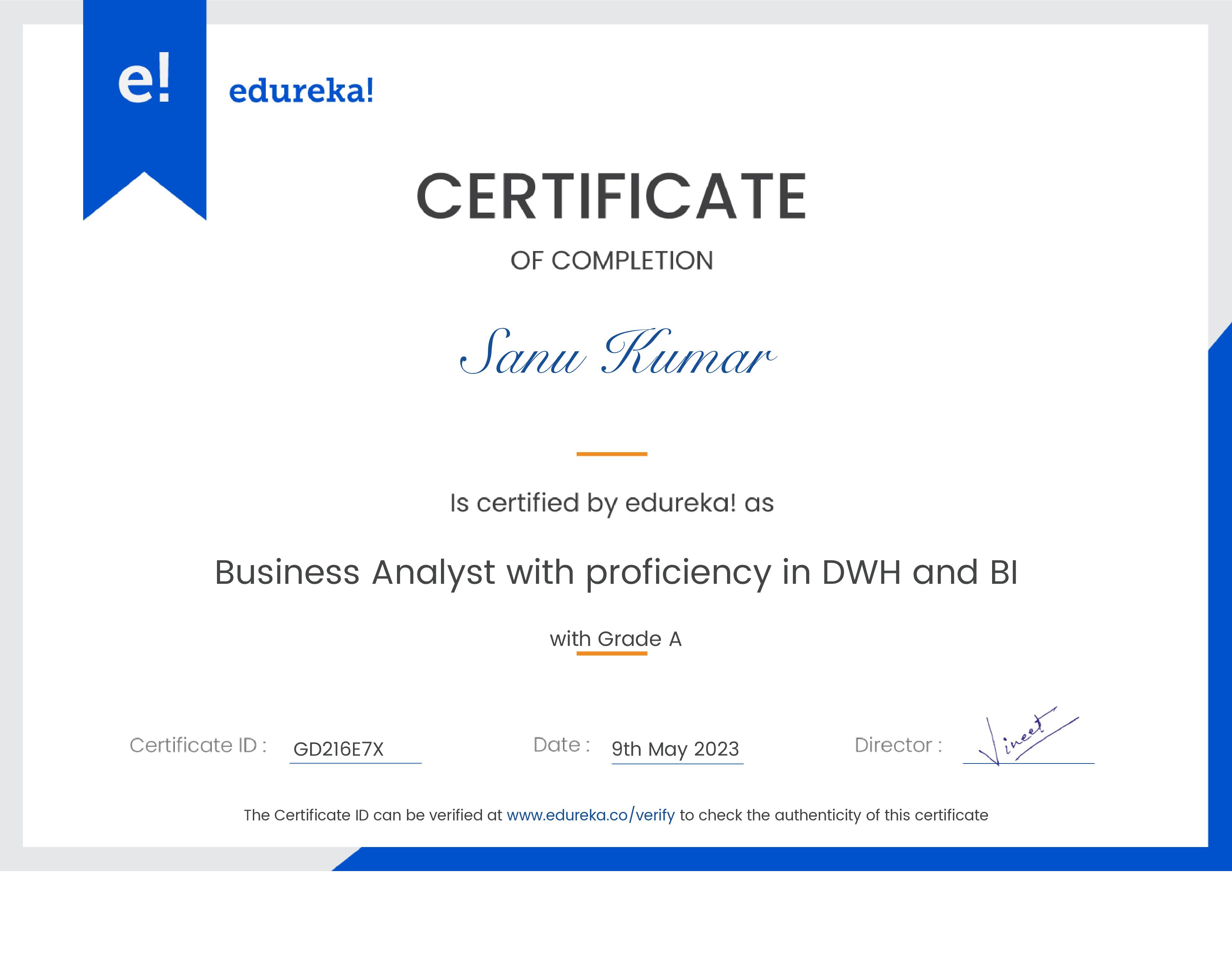 certificate!