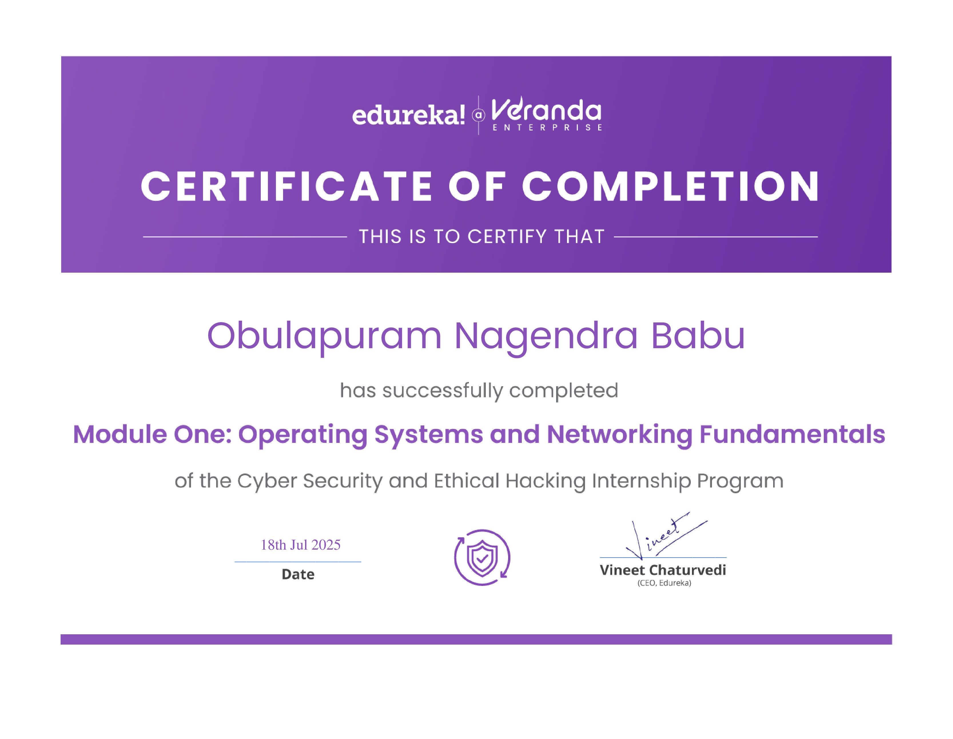 certificate!