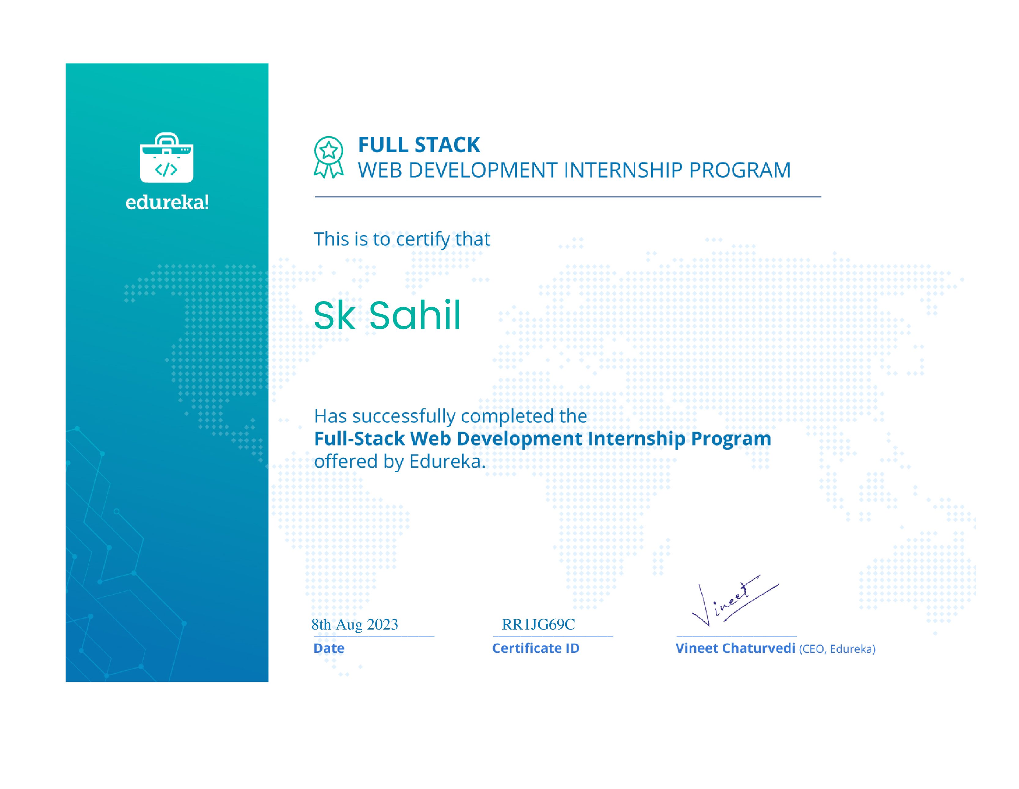 certificate!