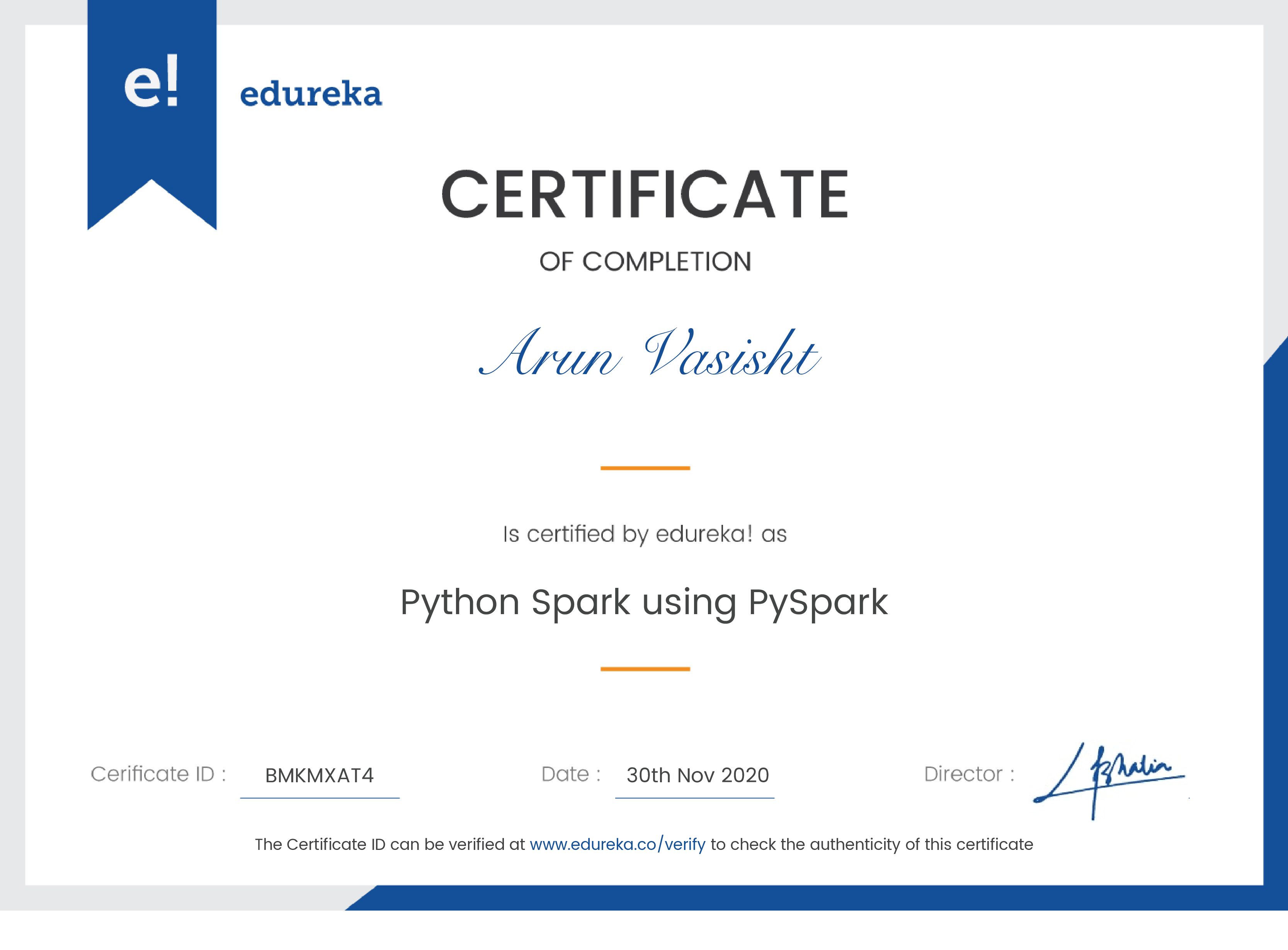 certificate!