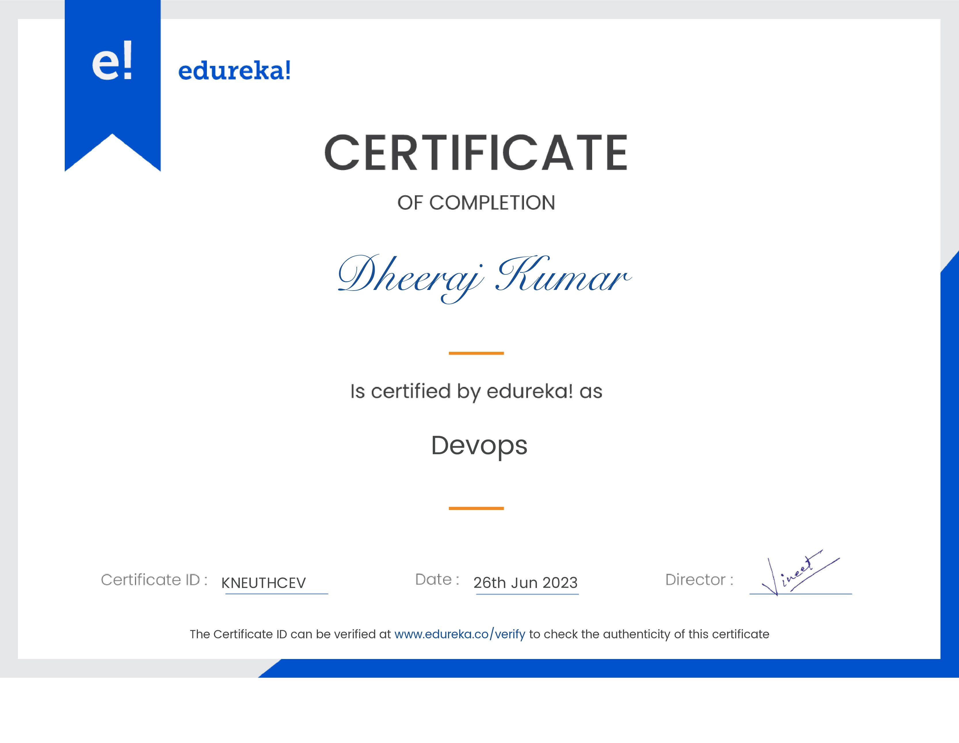 certificate!