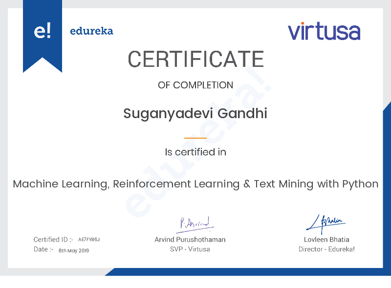 certificate!