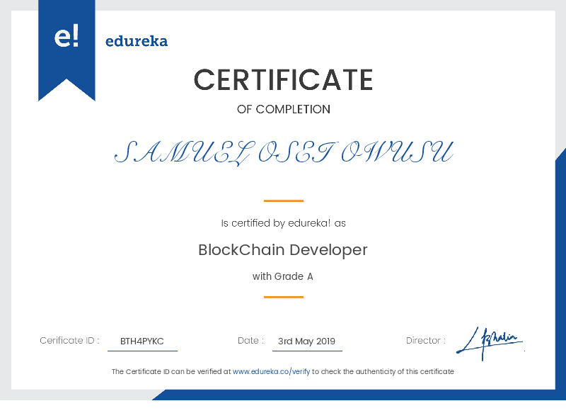 certificate!
