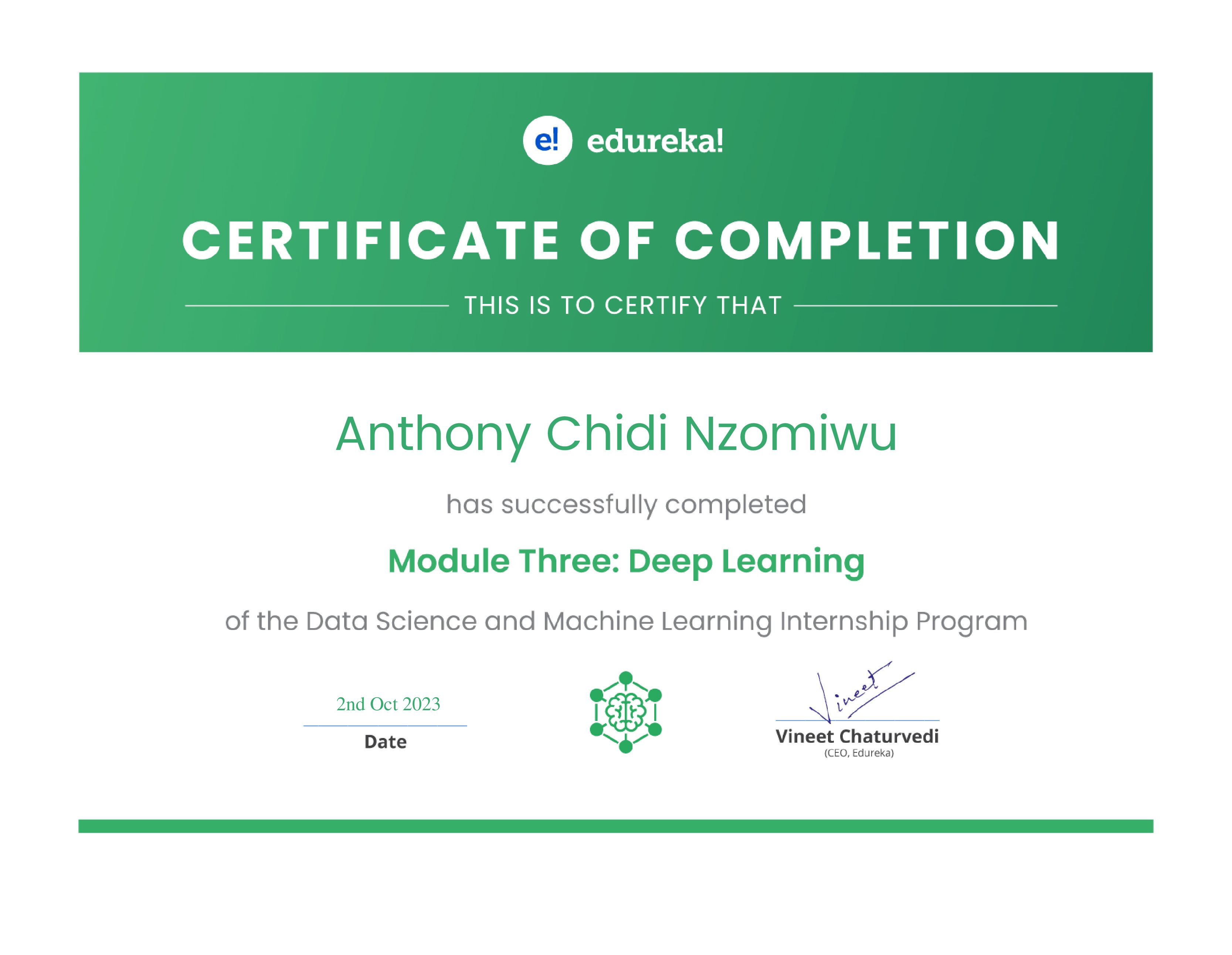 certificate!