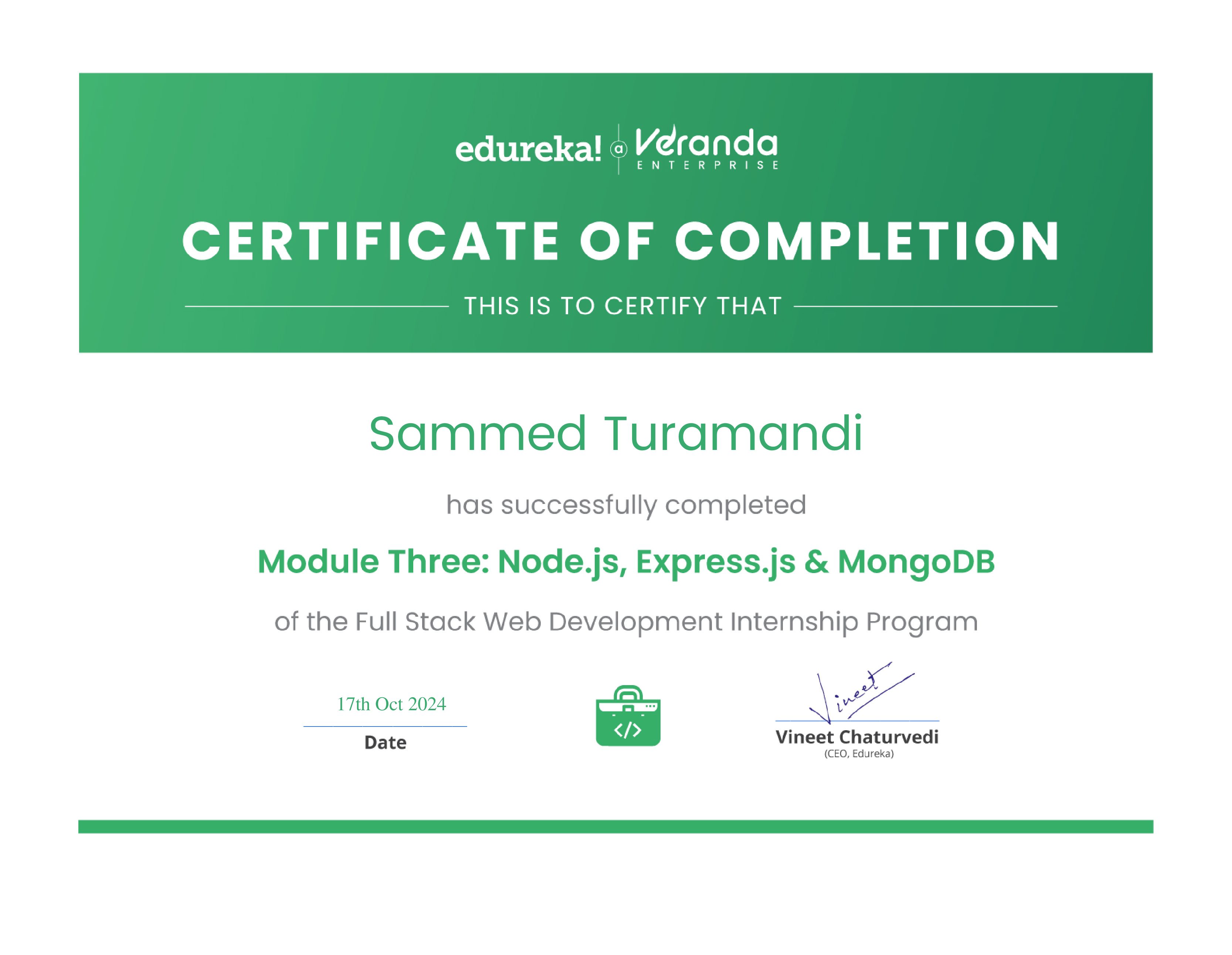 certificate!