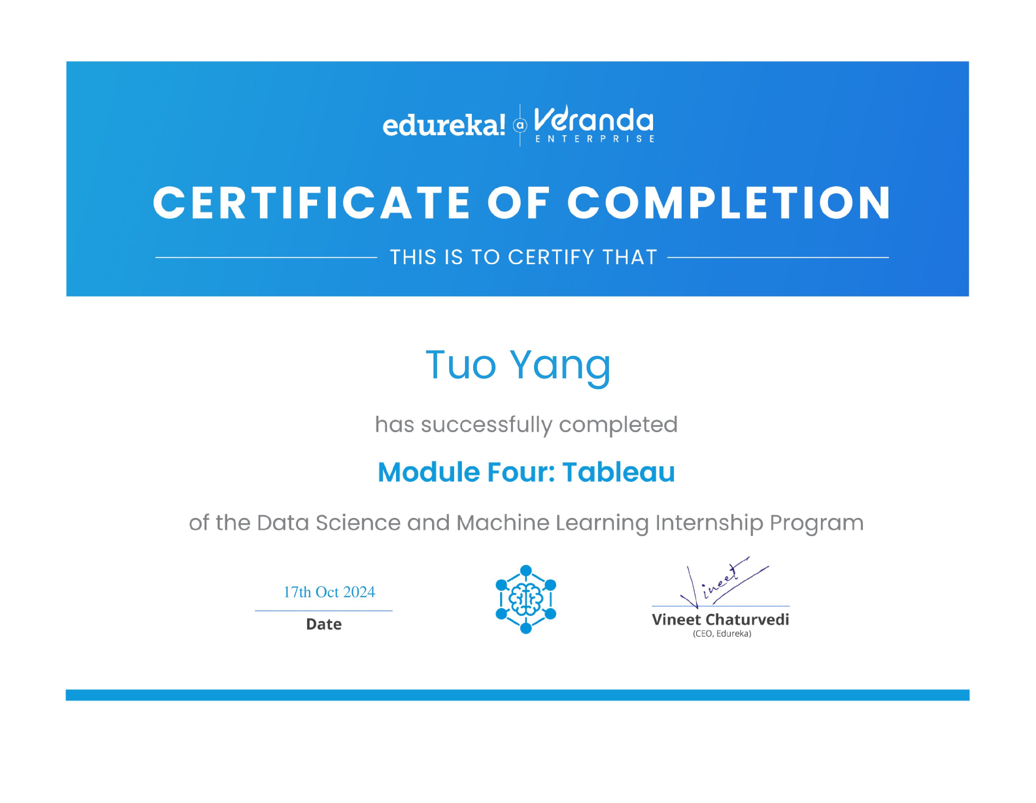 certificate!
