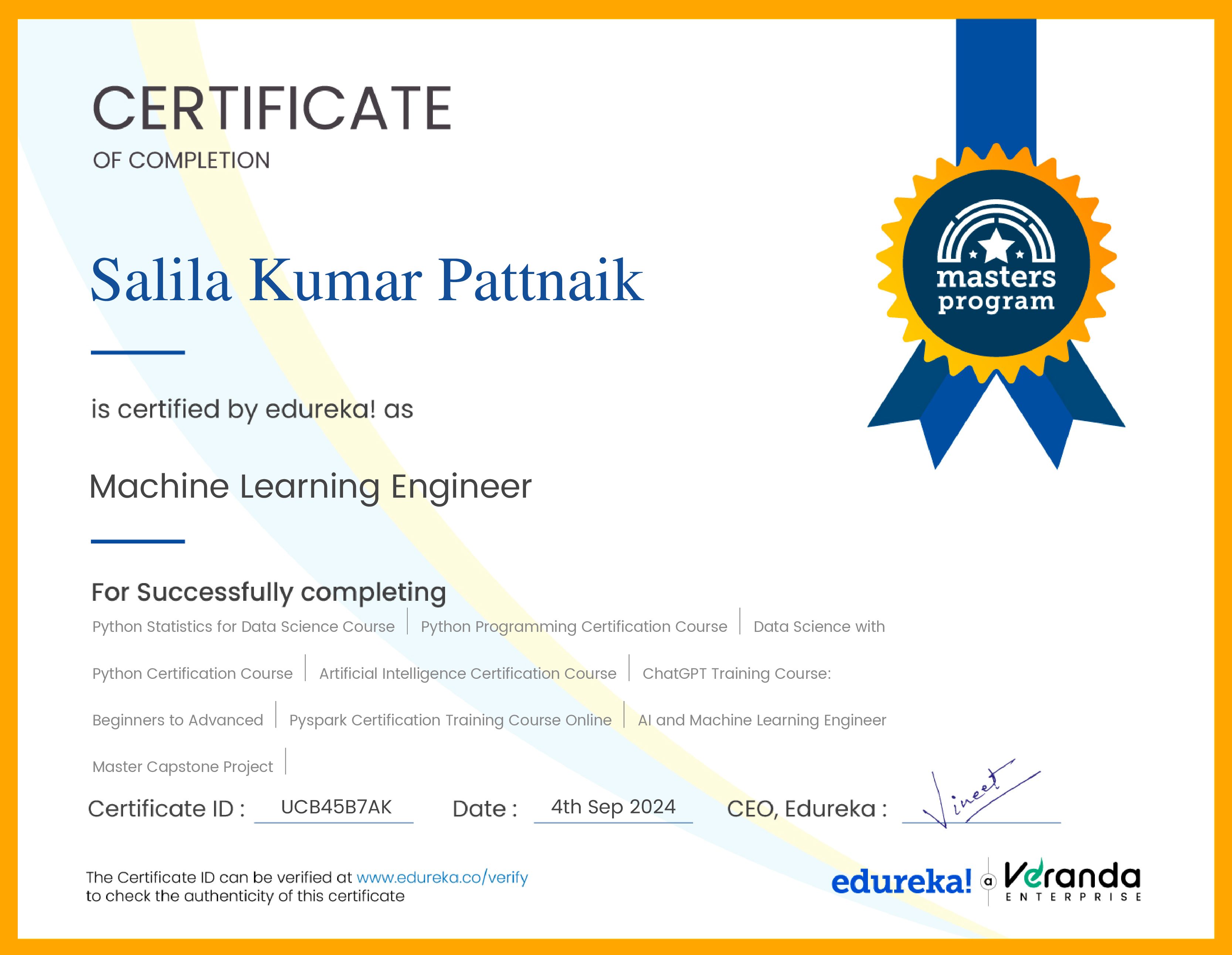 certificate!
